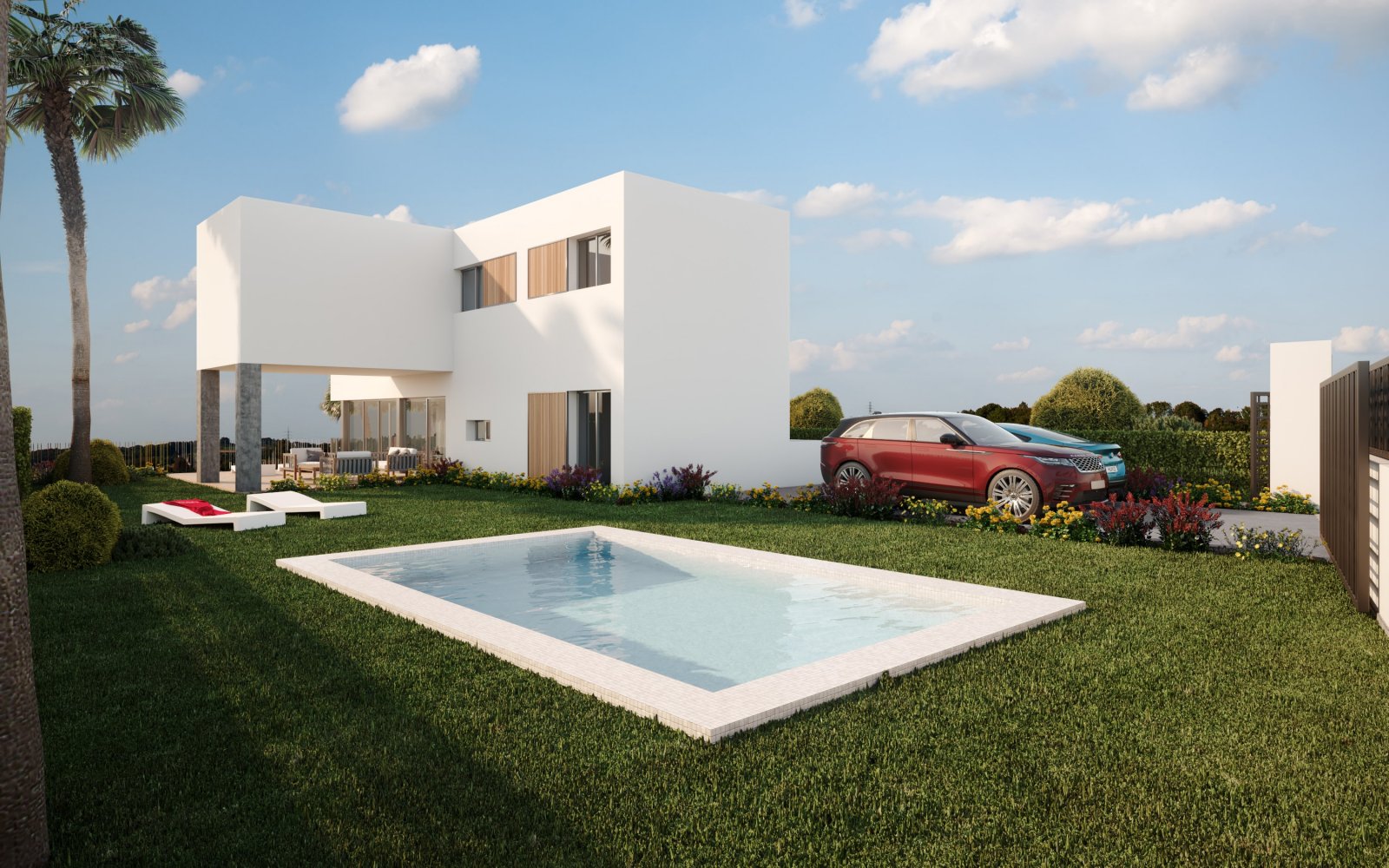 Algorfa:  In der charmanten Ortschaft Algorfa gelegen, bietet dieses exklusive Immobilienangebot zwei freistehende Immobilien, die sich durch ihr Design und ih 