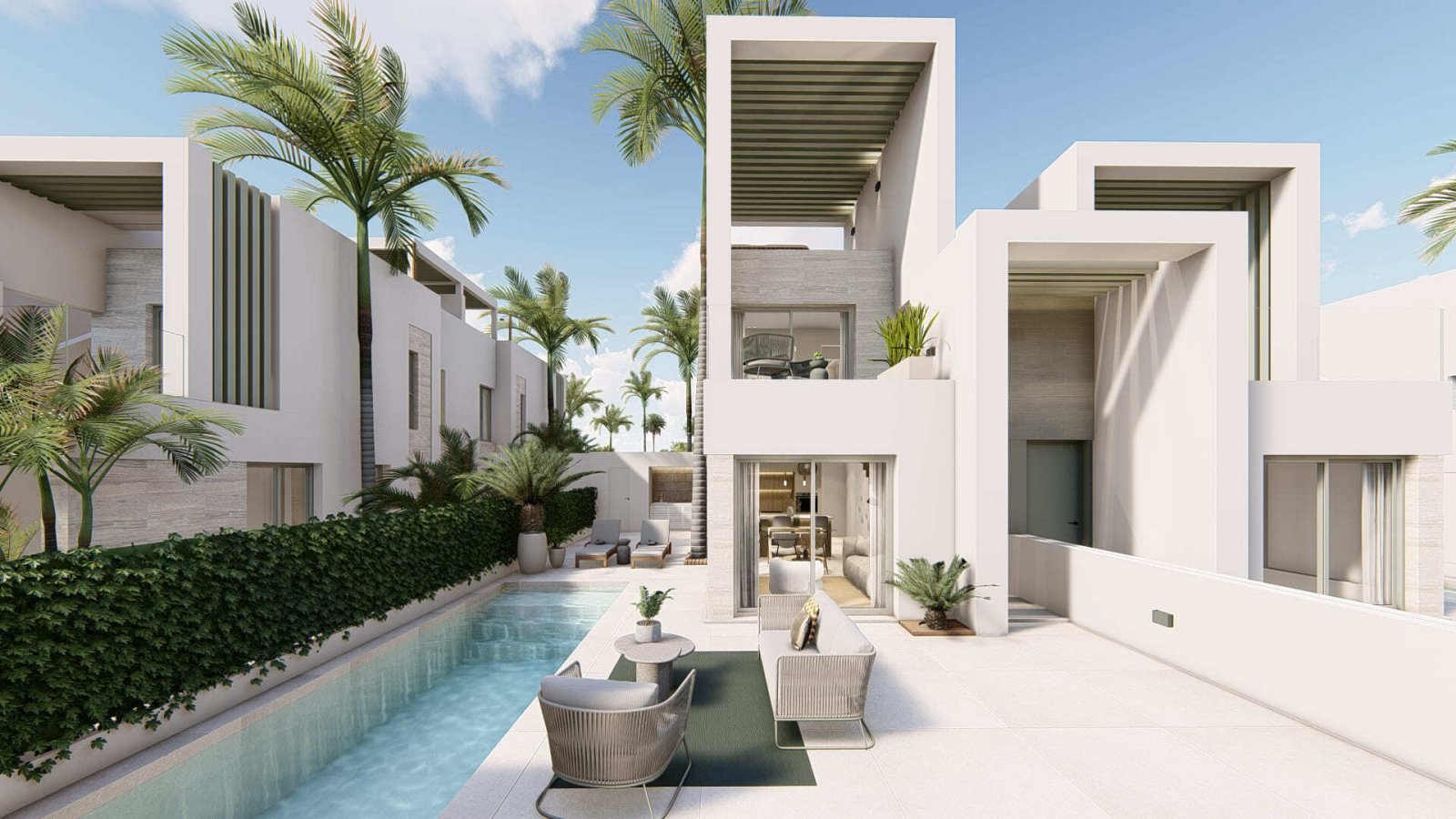  In der charmanten Ciudad Quesada gelegen, bietet diese exklusive Sammlung von 30 Reihenhäusern eine ideale Wohnumgebung für diejenigen, die ein Gleic