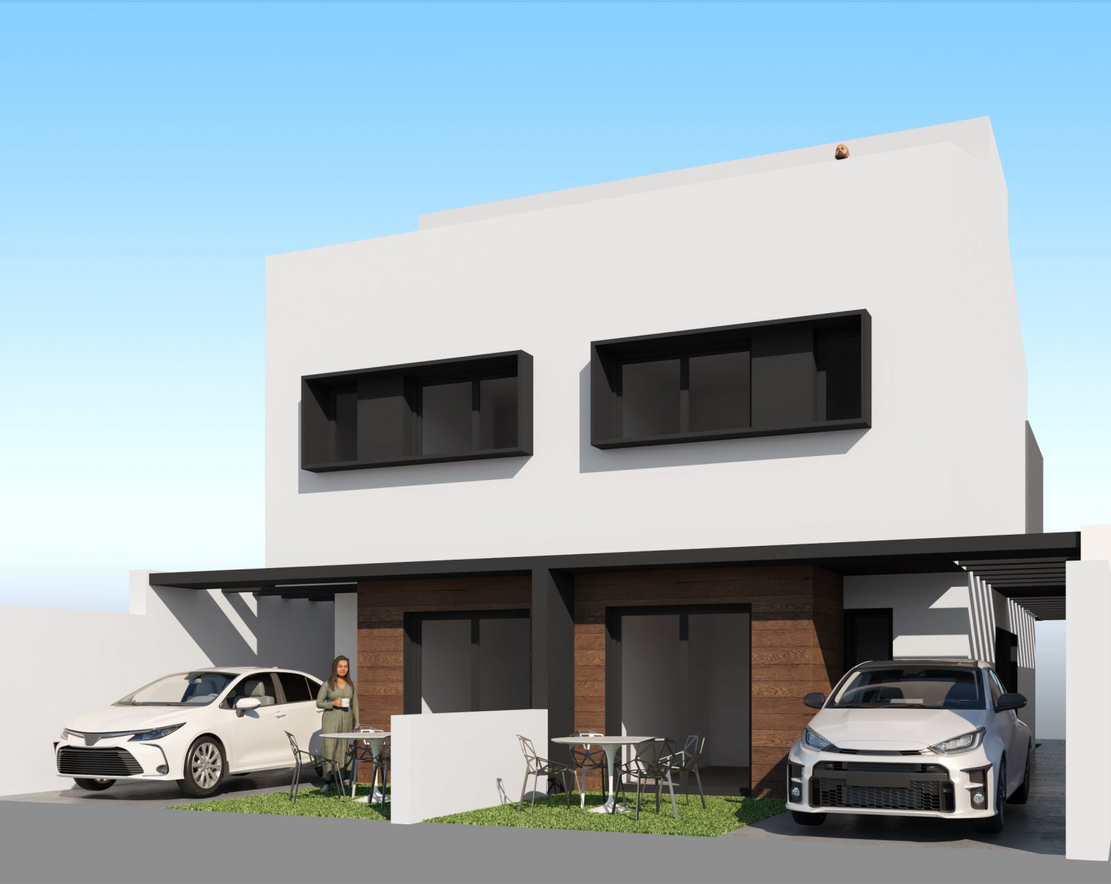  In der charmanten Stadt San Javier gelegen, bietet dieses exklusive Wohnangebot zwei Reihenhäuser, die Komfort und Stil vereinen. Entworfen für dieje