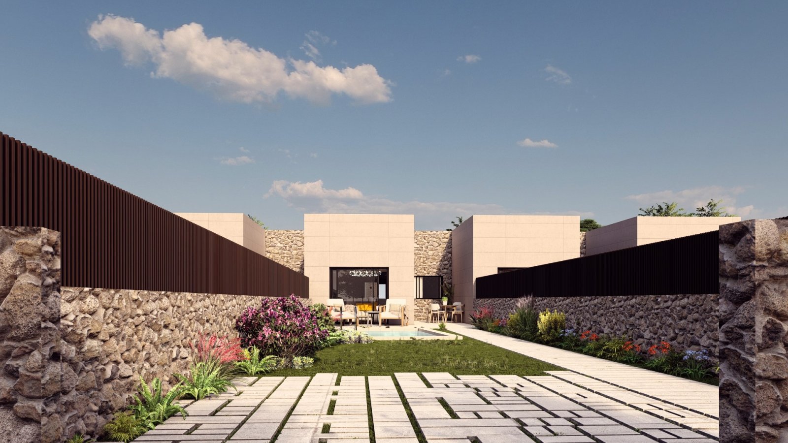 Sangonera la Verde:  In der charmanten Ortschaft Sangonera la Verde gelegen, bietet diese Wohnanlage eine ruhige und gut angebundene Umgebung. Bestehend aus 12 Reihenhäus 