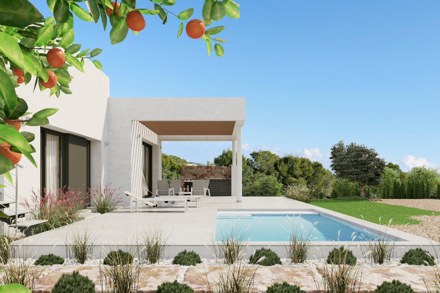 Las Colinas Golf:  In der prestigeträchtigen Gegend von Dehesa de Campoamor gelegen, bietet diese exklusive Villa eine Umgebung von Ruhe und Luxus. Entworfen für diejen 
