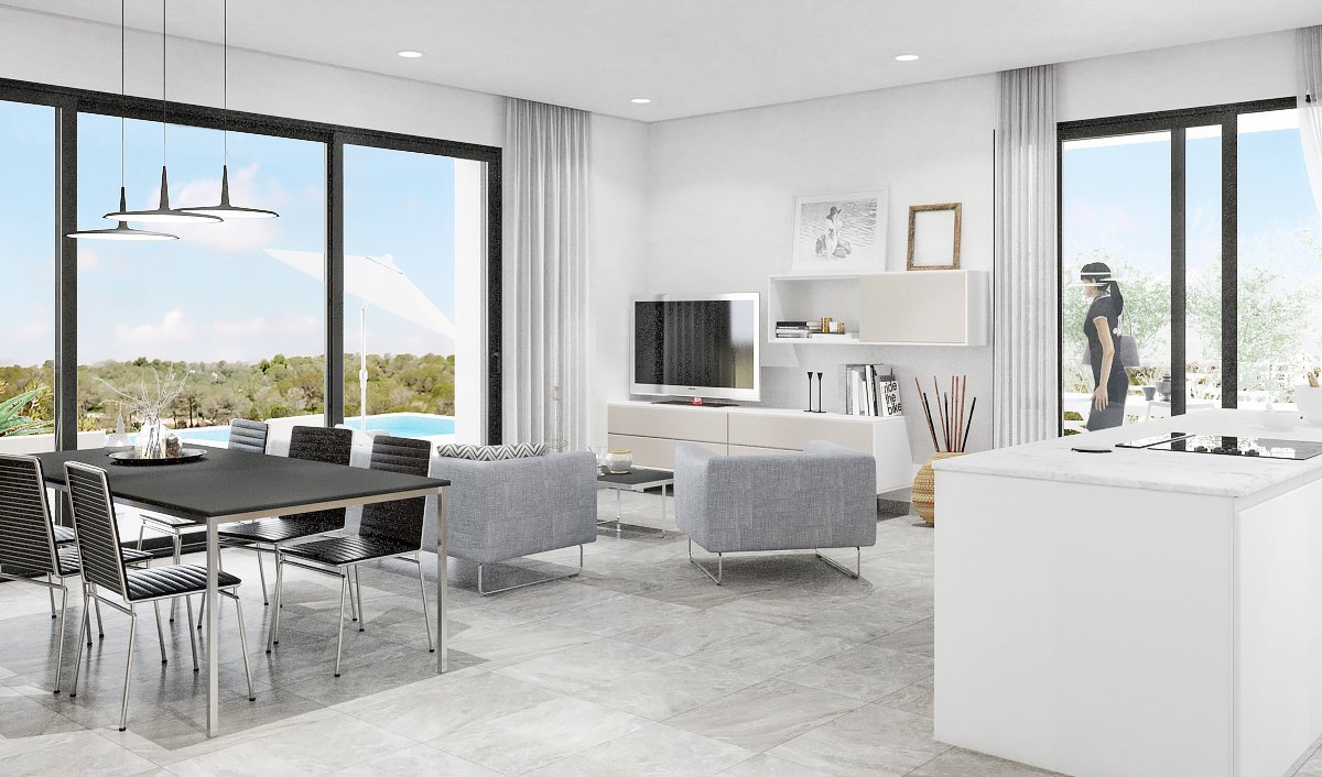  In der prestigeträchtigen Gegend von Dehesa de Campoamor gelegen, bietet diese exklusive Villa eine Umgebung von Ruhe und Luxus. Entworfen für diejen