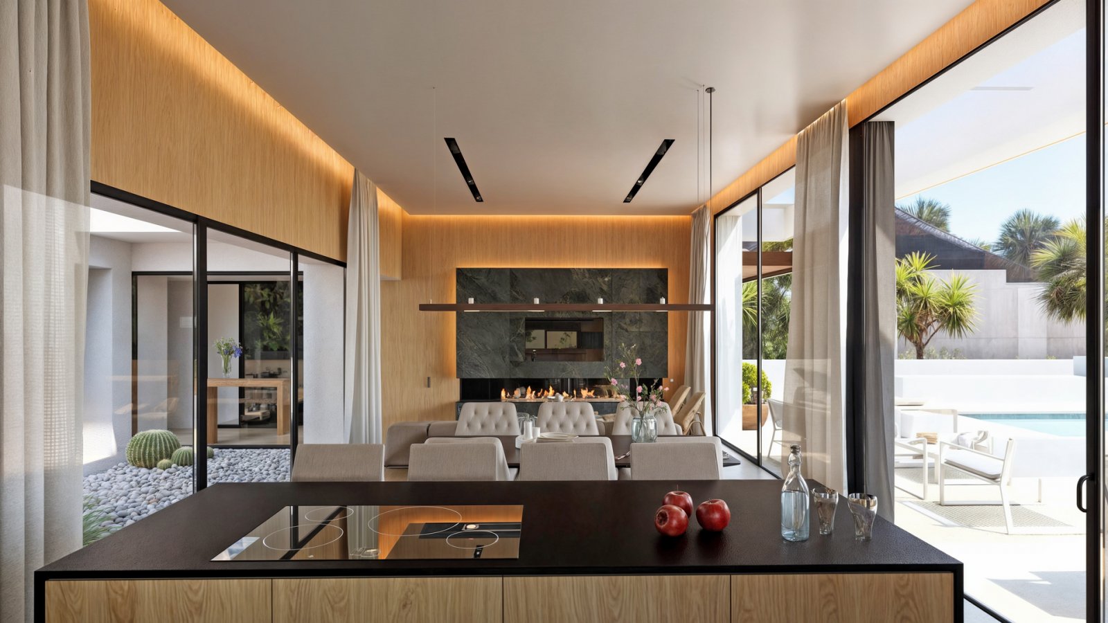  Diese Villa befindet sich in der exklusiven Gegend von Moraira und bietet eine privilegierte Umgebung mit beeindruckendem Meerblick. Sie wurde für di