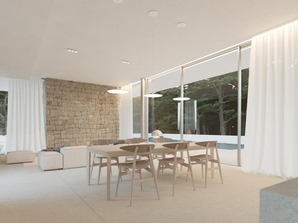 In der charmanten Ortschaft Teulada gelegen, bieten diese exklusiven Villen eine privilegierte Umgebung mit Meerblick. Jede Immobilie wurde entworfen