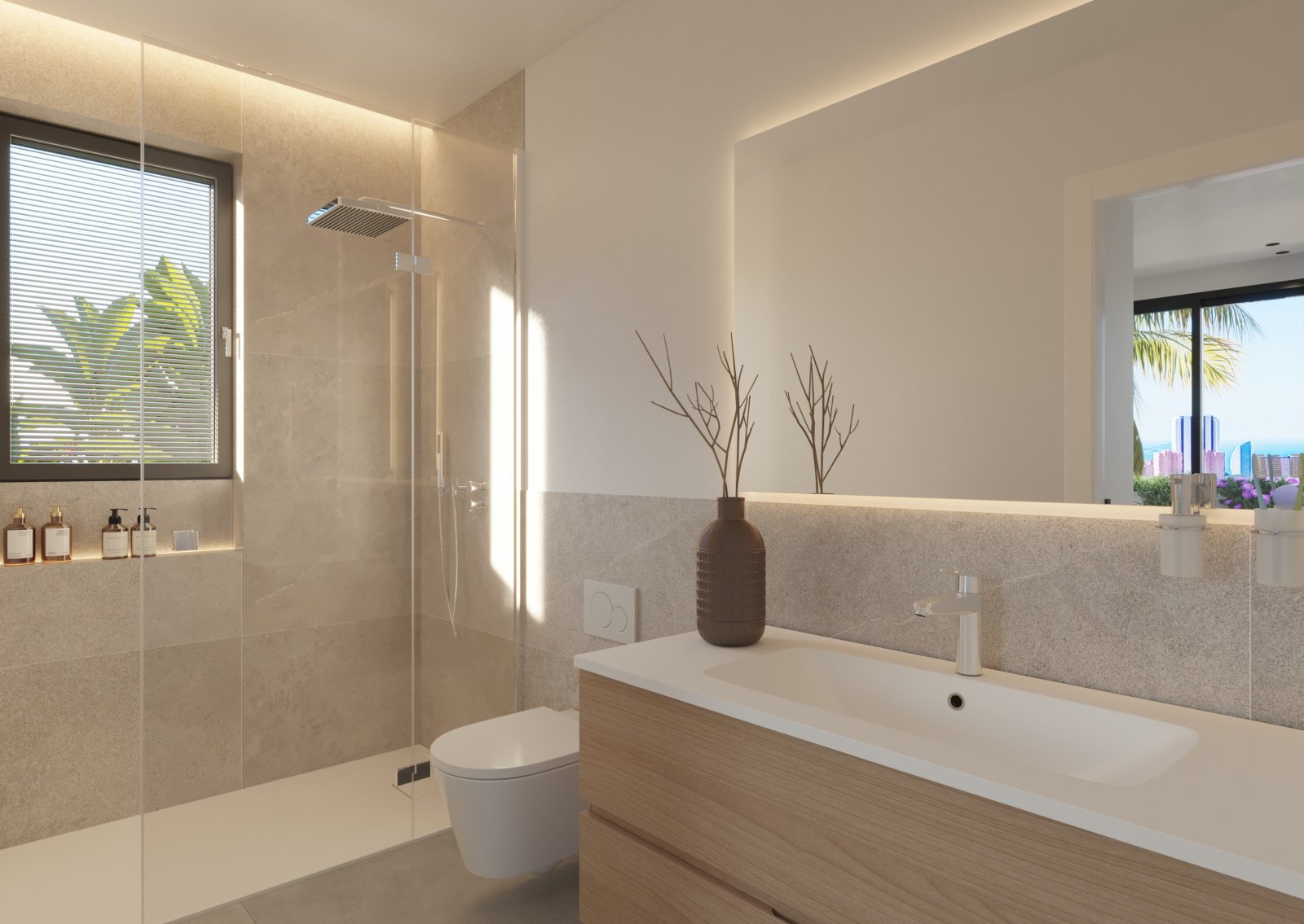  In der charmanten Stadt Finestrat gelegen, bietet diese Wohnanlage eine privilegierte Umgebung mit Meerblick, nur 3 km von der Küste entfernt. Besteh