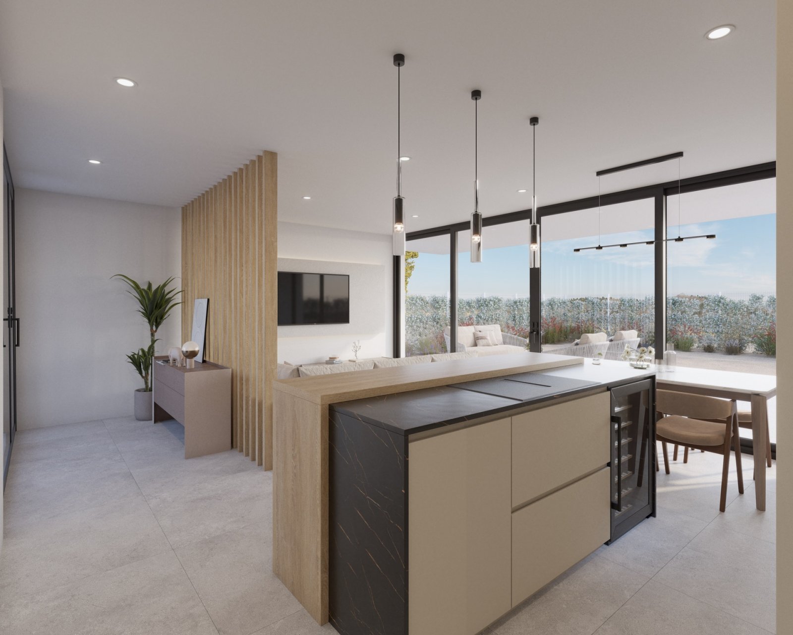 In Fuente Álamo gelegen, bietet dieses exklusive Ensemble von 9 freistehenden Chalets eine ruhige und gut angebundene Umgebung. Die Nähe zum Flughafe