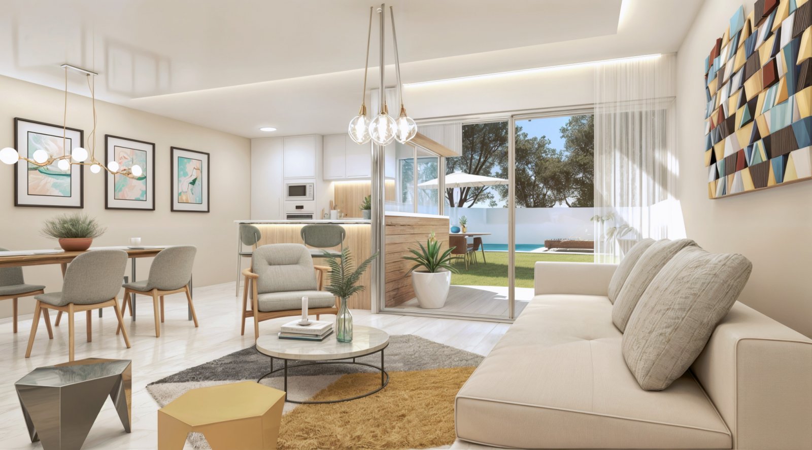 In der charmanten Stadt Alfaz del Pi gelegen, bietet diese exklusive Sammlung von 13 Reihenhäusern einen modernen und komfortablen Lebensstil. Entwor