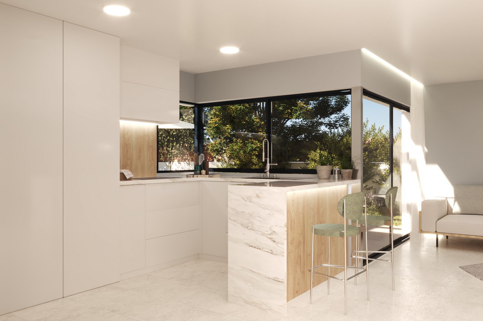 In der charmanten Stadt Alfaz del Pi gelegen, bietet diese exklusive Sammlung von 13 Reihenhäusern einen modernen und komfortablen Lebensstil. Entwor