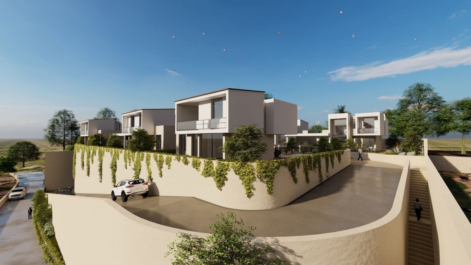 In der charmanten Stadt La Nucia gelegen, bietet diese exklusive Sammlung von 8 freistehenden Häusern eine privilegierte Wohnumgebung. Jede Immobilie