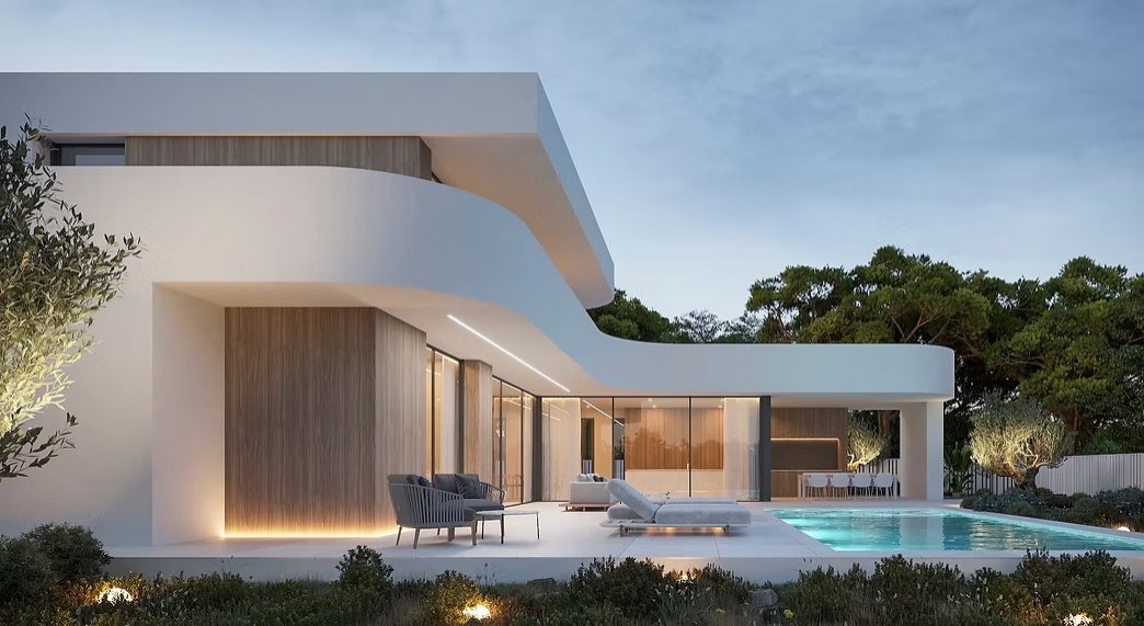  In der charmanten Ortschaft Moraira gelegen, bietet diese exklusive Villa eine außergewöhnliche Lebensumgebung. Mit nur 2 km Entfernung zum Meer ist 