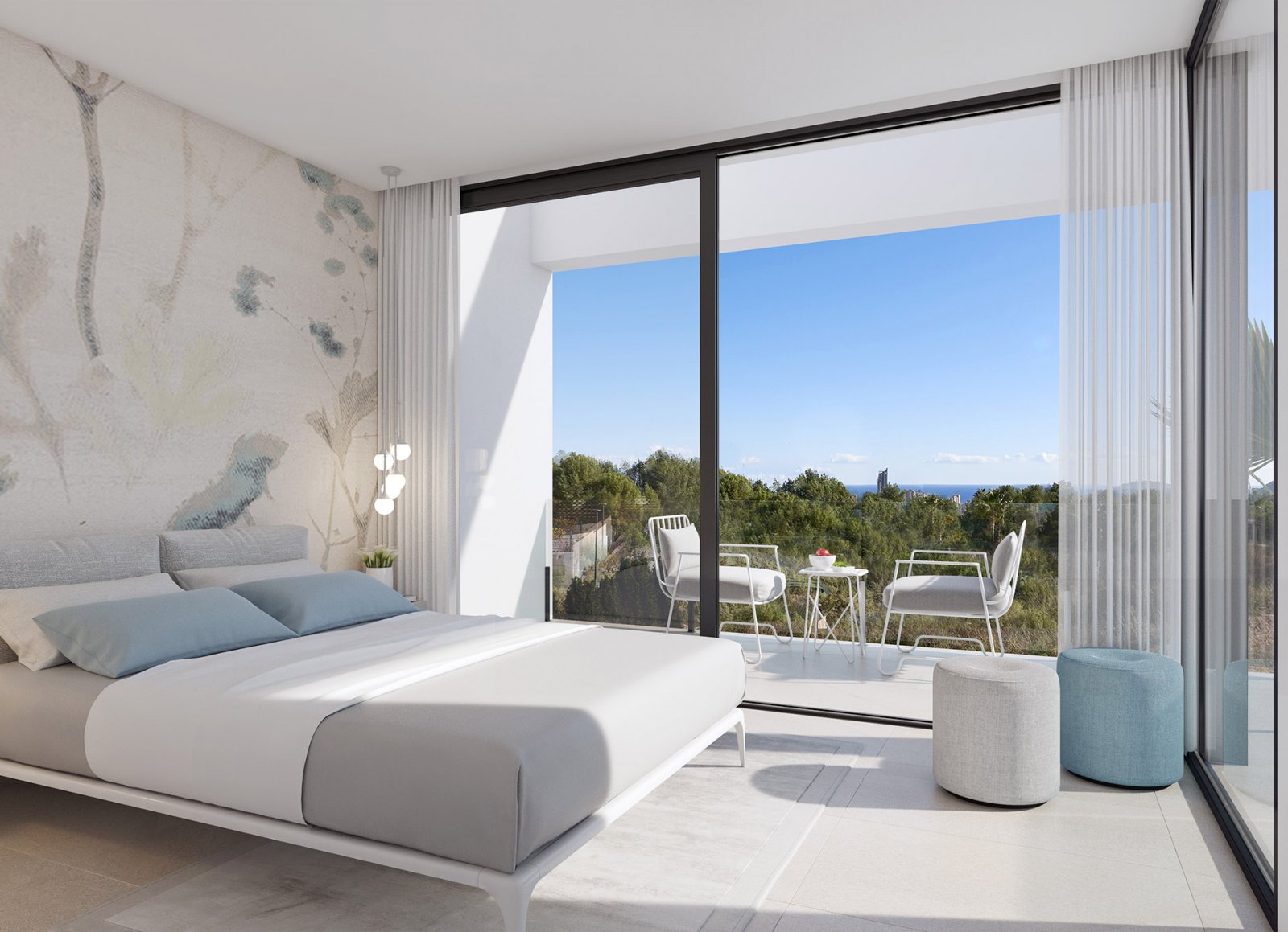  In der charmanten Ortschaft Finestrat gelegen, bietet diese exklusive Sammlung von 15 Immobilien eine privilegierte Umgebung mit Meerblick. Die verfü