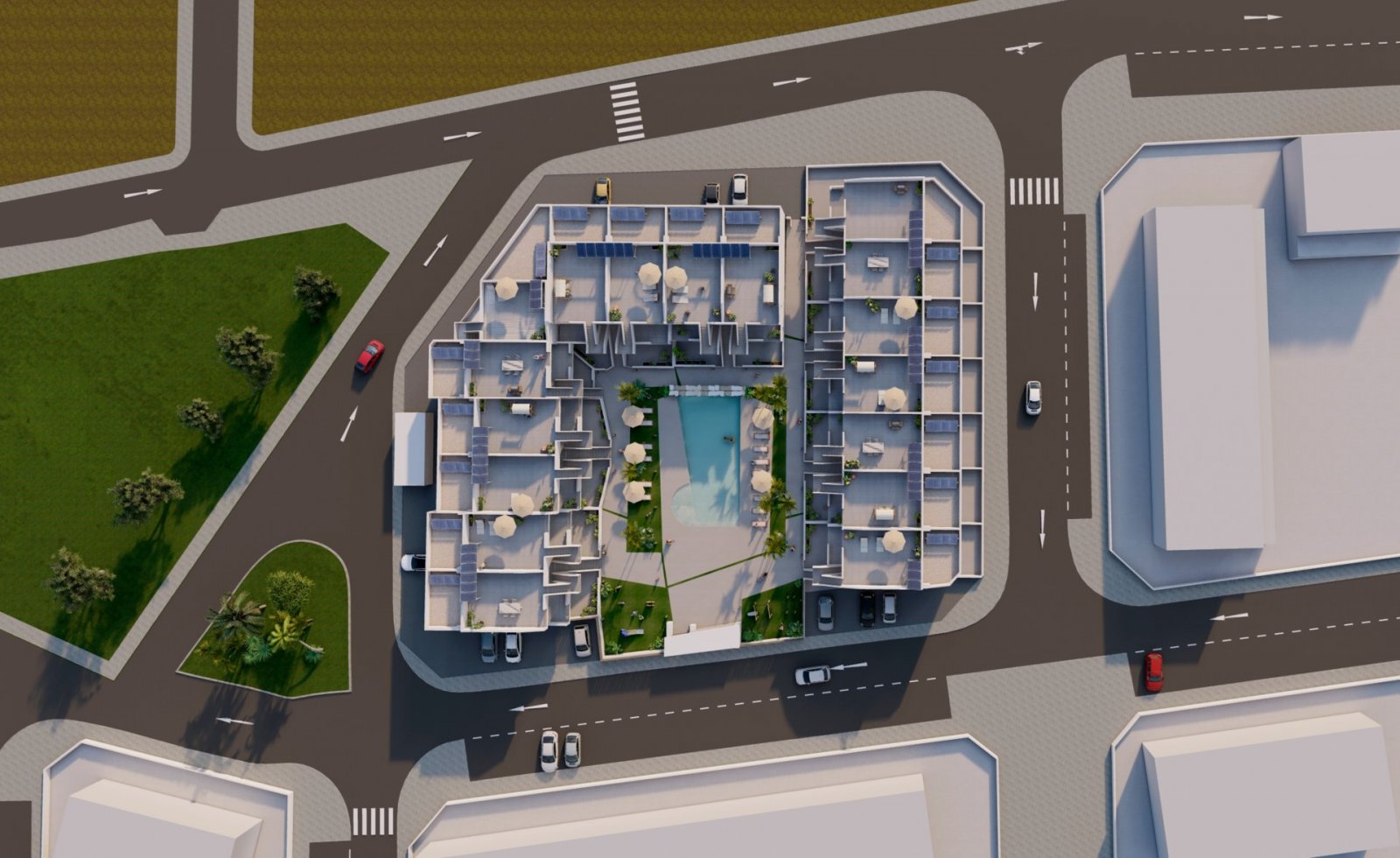  In der charmanten Ortschaft Torre-Pacheco gelegen, bietet diese Wohnanlage eine exklusive Auswahl von 11 Bungalows, die in zwei Typologien unterteilt