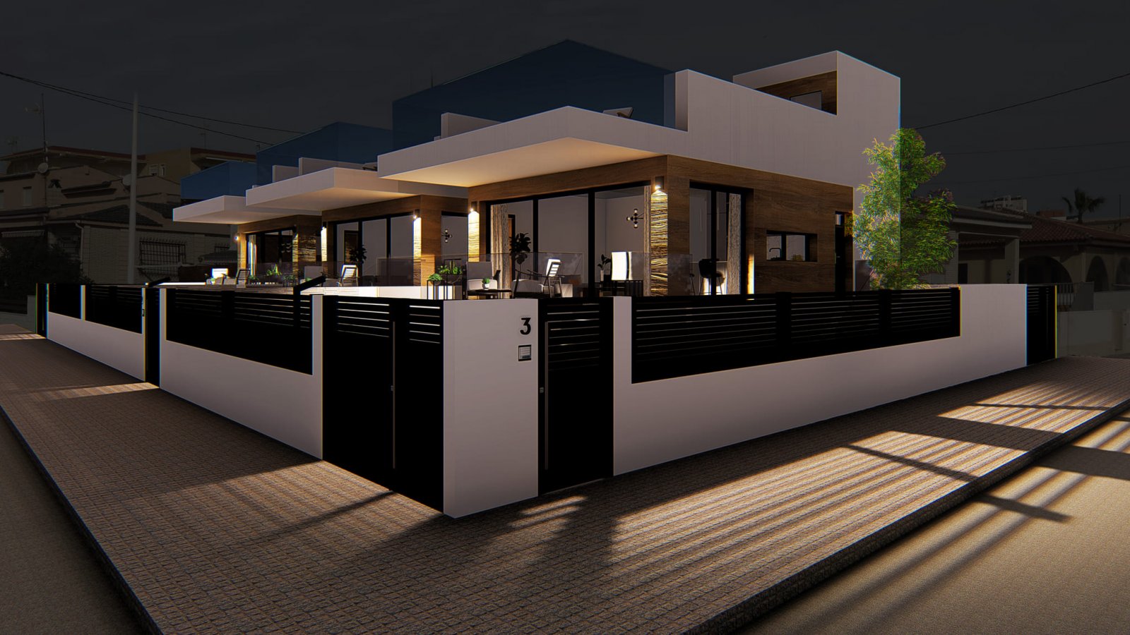  In der charmanten Ortschaft La Mata gelegen, bietet diese exklusive Sammlung von Reihenhäusern eine privilegierte Umgebung mit Meerblick. Mit nur dre