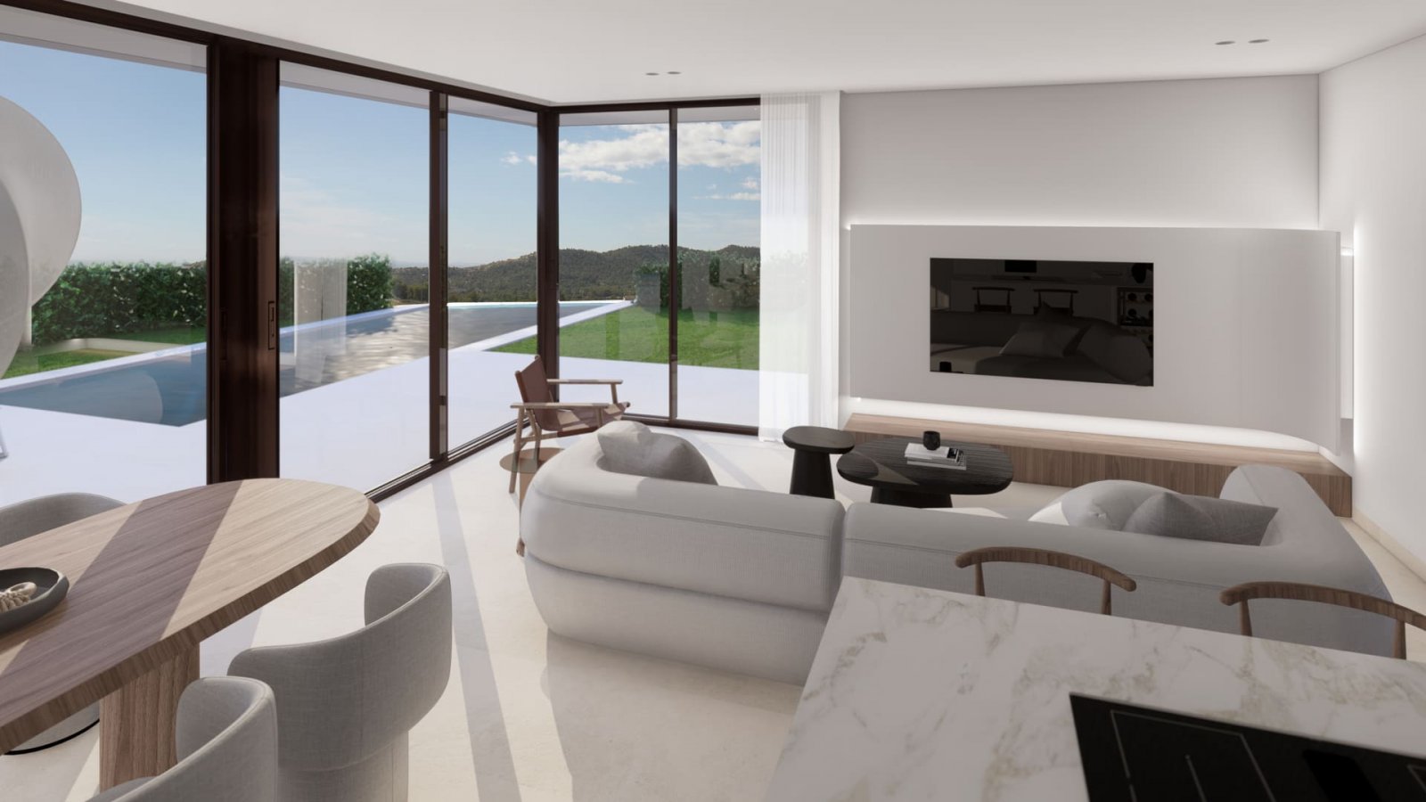  In der charmanten Ortschaft Finestrat gelegen, bietet diese exklusive Sammlung von 7 freistehenden Häusern eine privilegierte Wohnumgebung. Jede Immo