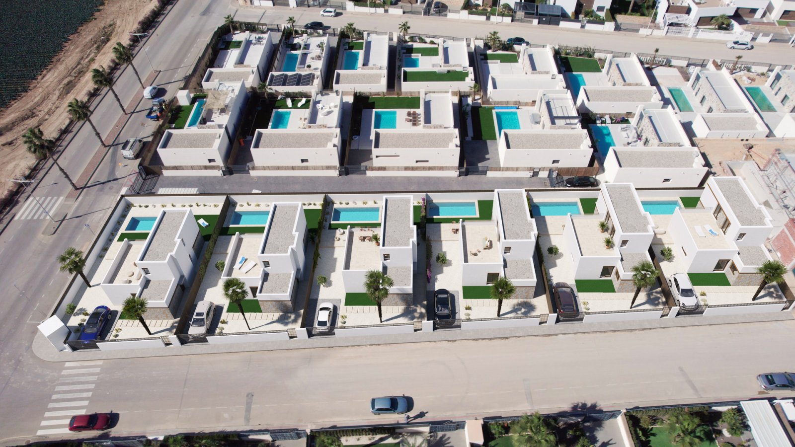 Algorfa:  In der exklusiven Gegend von La Rellana gelegen, bietet diese Wohnanlage insgesamt 9 unabhängige Häuser, die für diejenigen entworfen wurden, die ein 