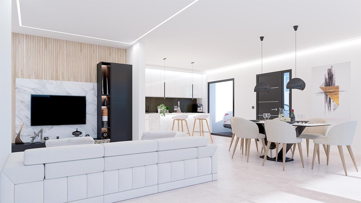  In der charmanten Ortschaft San Pedro del Pinatar gelegen, bietet dieses exklusive freistehende Chalet ein einzigartiges Wohnerlebnis. Nur 2 km vom M