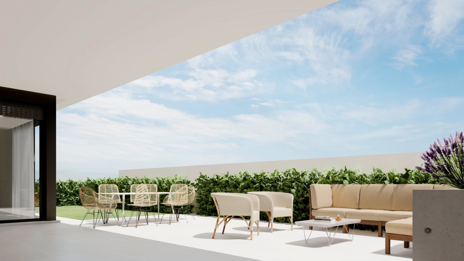 Polop:  In der charmanten Stadt Polop gelegen, bietet dieser Wohnkomplex 53 freistehende Häuser, die durch ihren beeindruckenden Meerblick hervorstechen. Die 