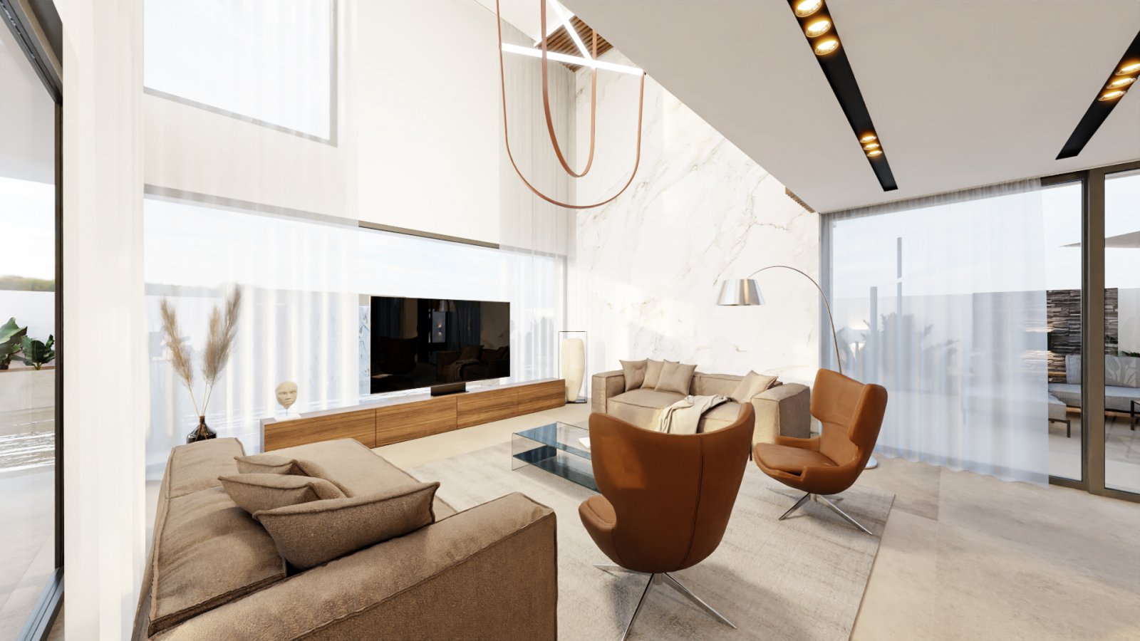  Diese exklusive Villa befindet sich in der charmanten Stadt Orihuela und bietet ein privilegiertes Wohnumfeld nur 1 km vom Meer entfernt. Entworfen f