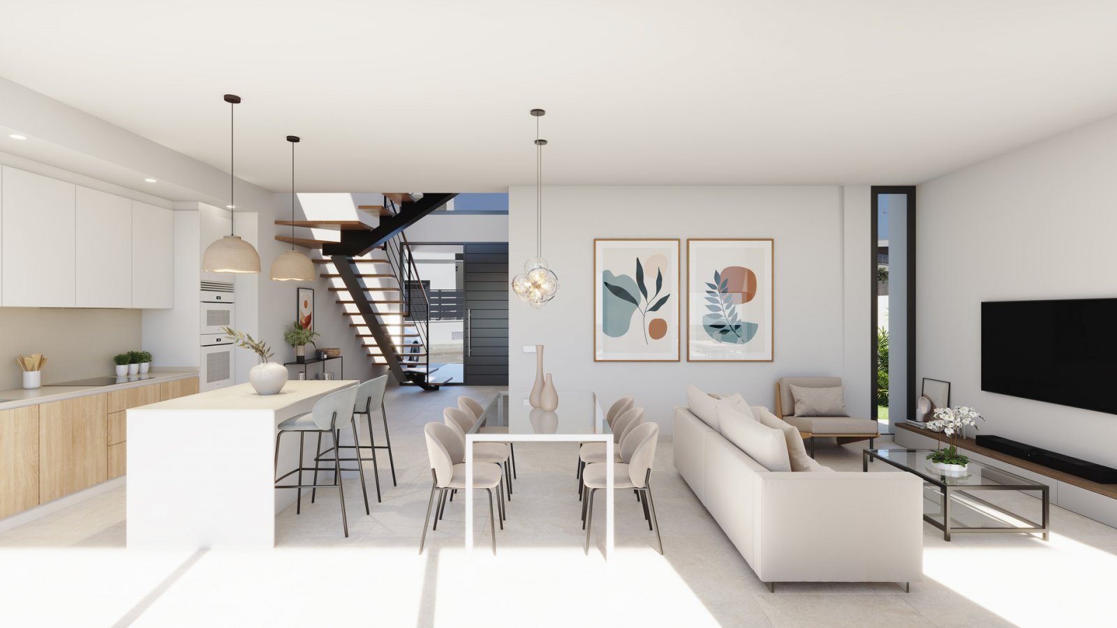 In der charmanten Stadt San Javier gelegen, bietet diese exklusive Sammlung von Reihenhäusern einen modernen und komfortablen Lebensstil. Mit insgesa