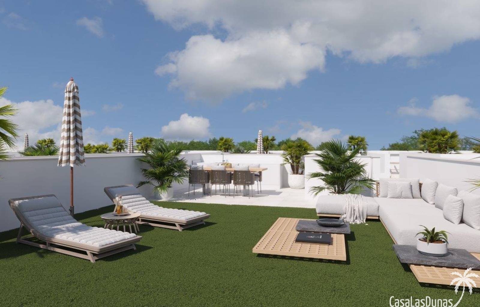 In der authentischen spanischen Stadt Roldán entsteht ein wunderschönes Projekt mit 11 Villen. Roldán liegt an der Costa Cálida, Murcia. Die Villen v