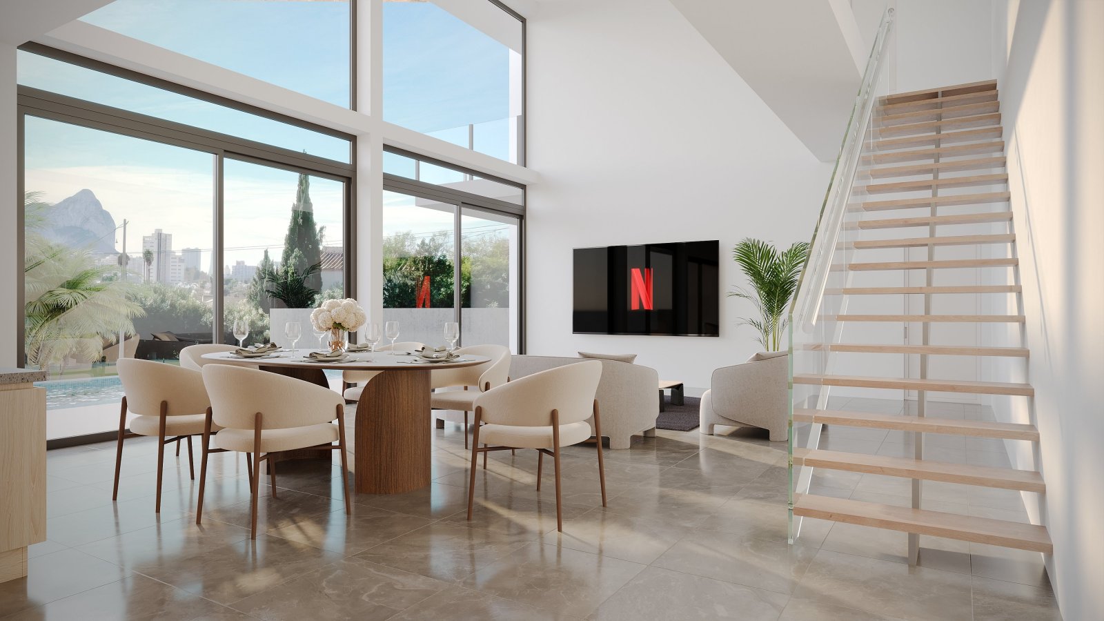 In der charmanten Stadt Calpe gelegen, bietet dieses exklusive Immobilienangebot unabhängige Häuser, die durch ihren beeindruckenden Blick auf die Be