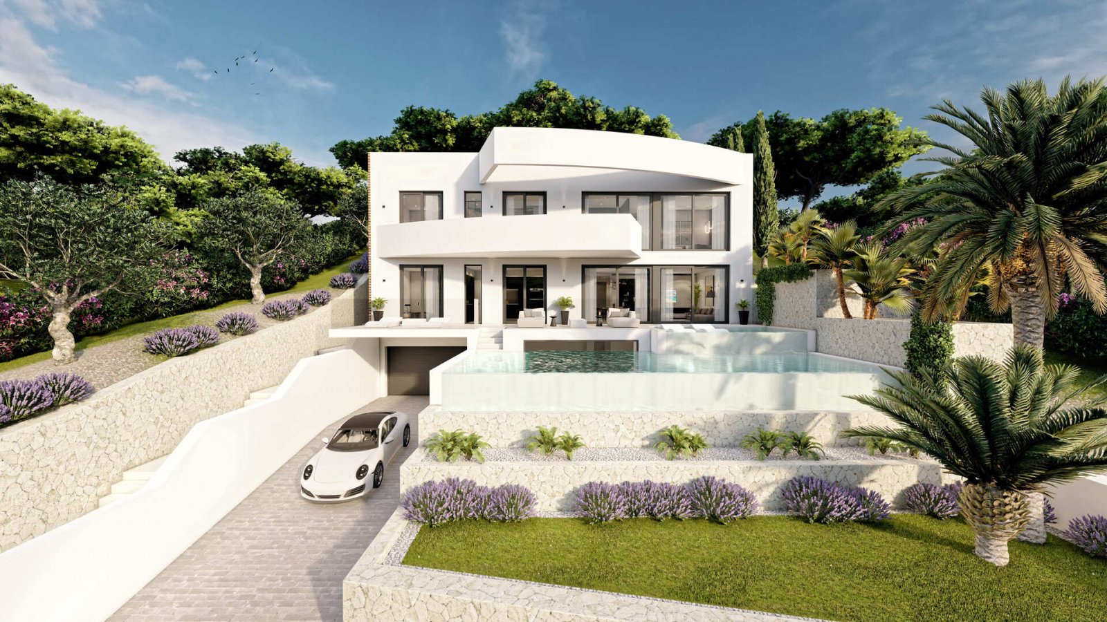 Altea:  Diese Villa befindet sich in der exklusiven Gegend von Altea und bietet eine privilegierte Umgebung mit Meerblick, ideal für diejenigen, die ein Zuha 