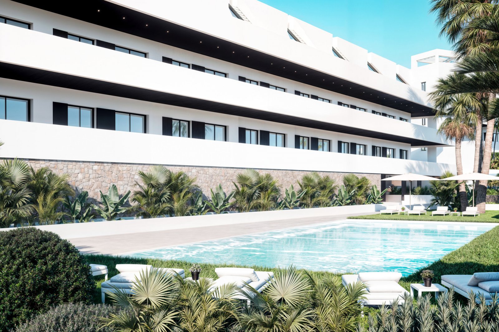 In der prestigeträchtigen Gegend von Golf Bahía gelegen, bietet dieser Wohnkomplex eine Auswahl von 60 Immobilien, darunter Apartments und Penthäuser