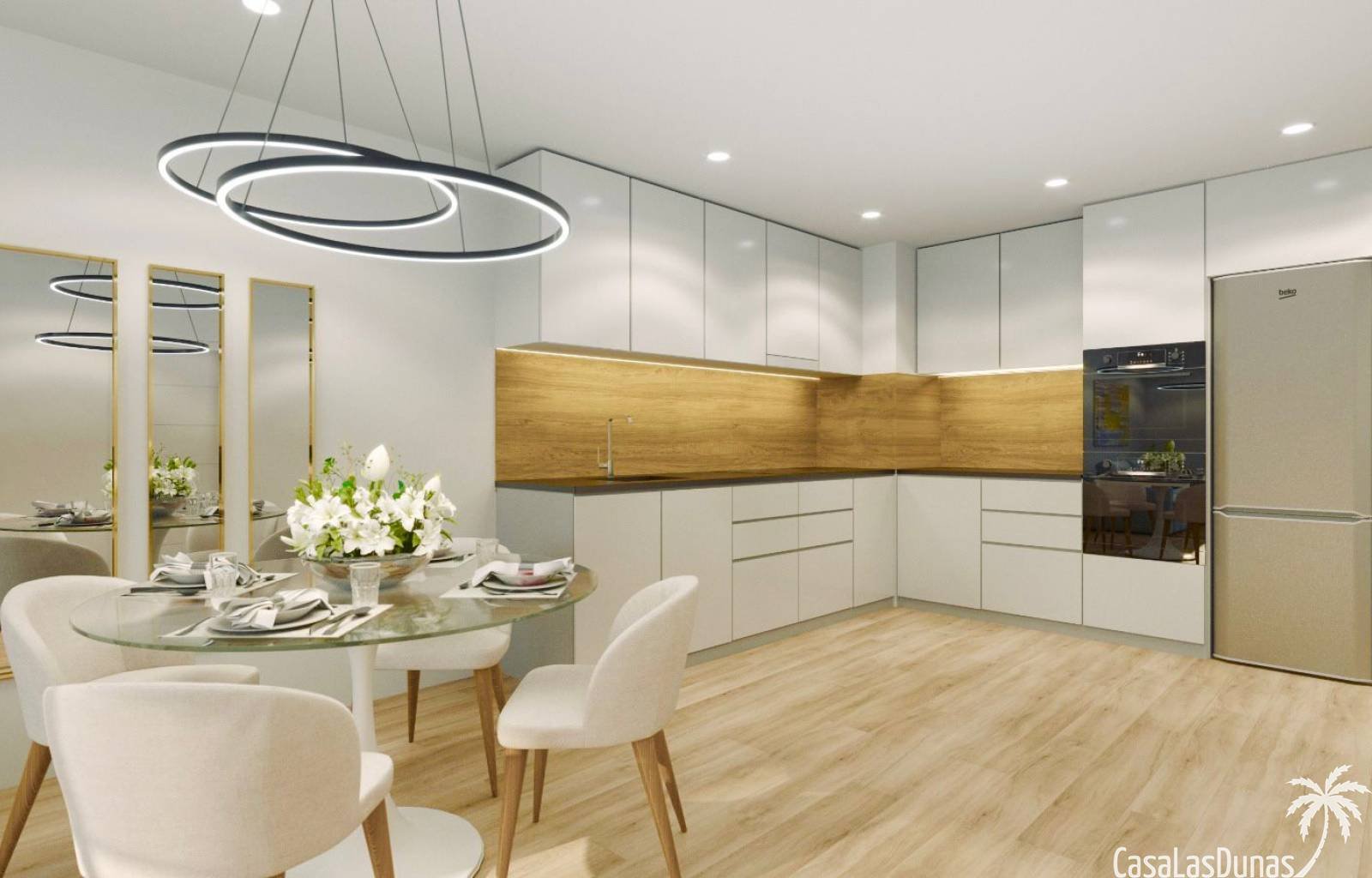 Im Zentrum der geschäftigen Stadt Torrevieja, in der Nähe des Hafens und des neuen Einkaufszentrums, befindet sich dieser Luxuskomplex im Bau. Das Ge