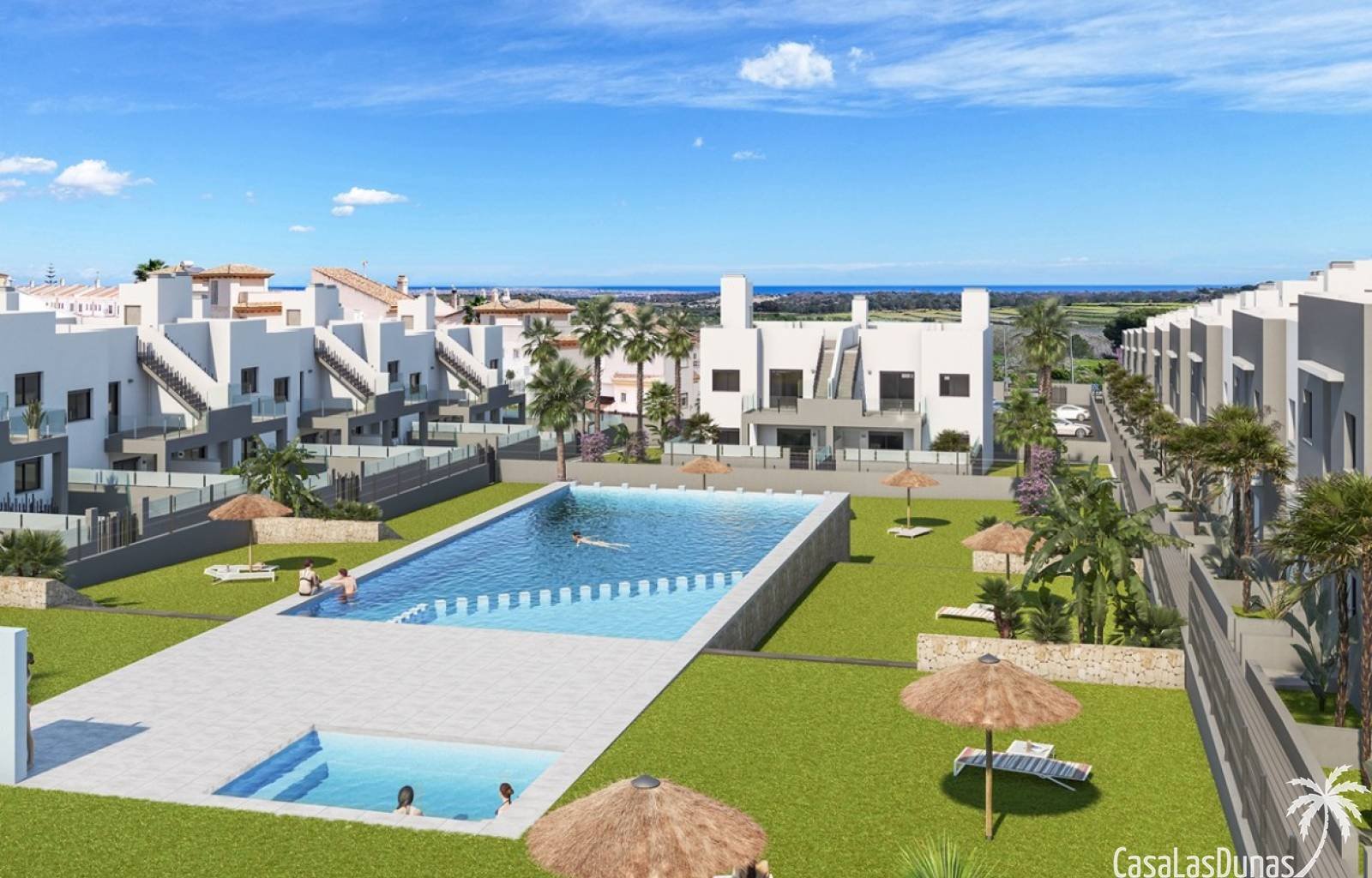 Elegante neue Erdgeschosswohnungen stehen in der ruhigen und grünen Gegend La Cañada , nahe dem lebhaften Zentrum von San Miguel de Salinas, zur Verf