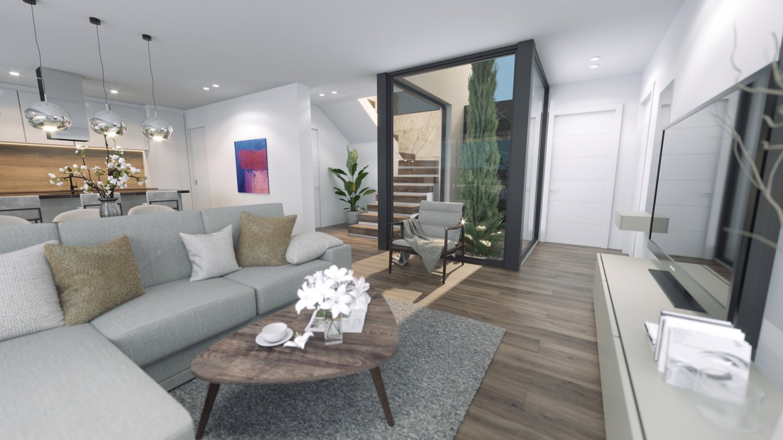 In der charmanten Ortschaft Finestrat gelegen, bietet diese exklusive Sammlung von 10 freistehenden Häusern eine privilegierte Umgebung mit beeindruc