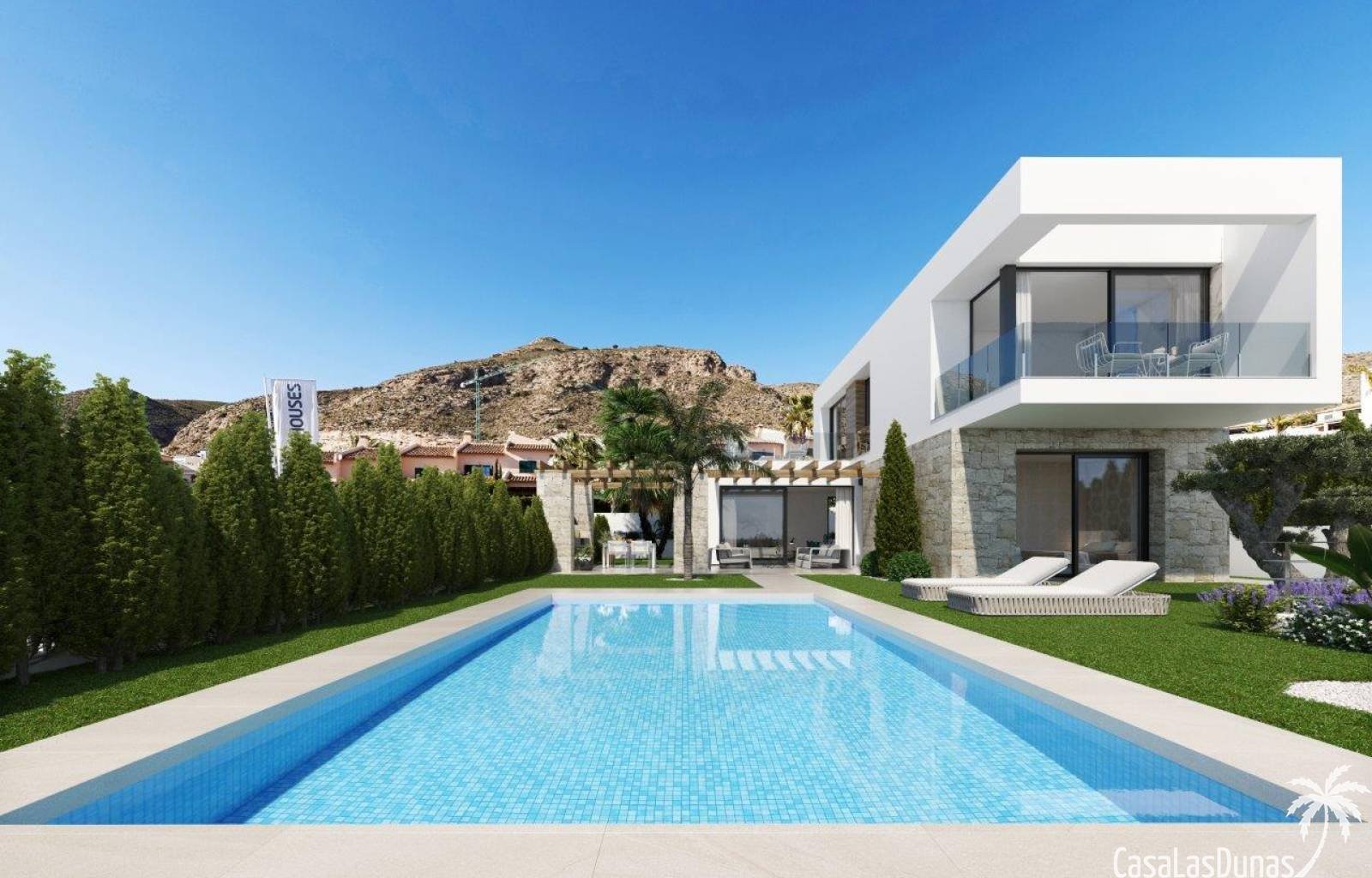 Diese wunderschöne Luxusvilla liegt in Benidorm, nur wenige Schritte vom Strand und einem Naturpark entfernt, wo Sie den außergewöhnlichen Meerblick