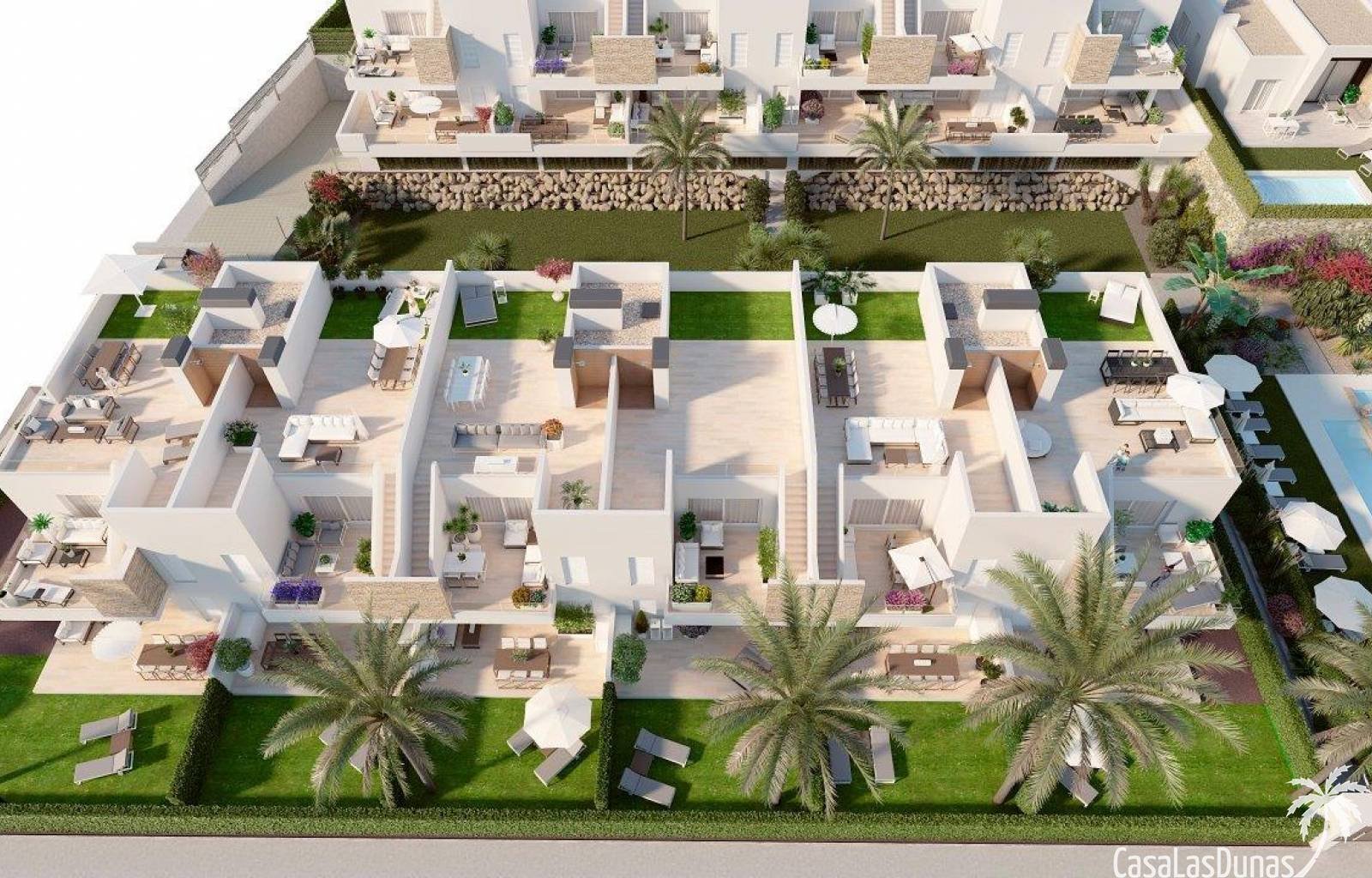 Diese geräumigen, neu gebauten Apartments befinden sich auf einem Golfplatz an der Costa Blanca im Süden. Diese hellen Neubauwohnungen verteilen sich