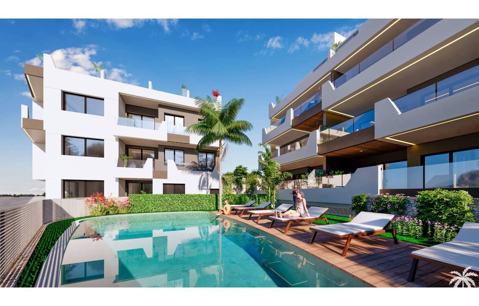 Benijófar:  Dieser neue Komplex in der ruhigen Gegend von Benijofar besteht aus 2 Phasen und beide sind noch verfügbar. Dies ist Phase 2, ein Komplex mit 6 Apart 