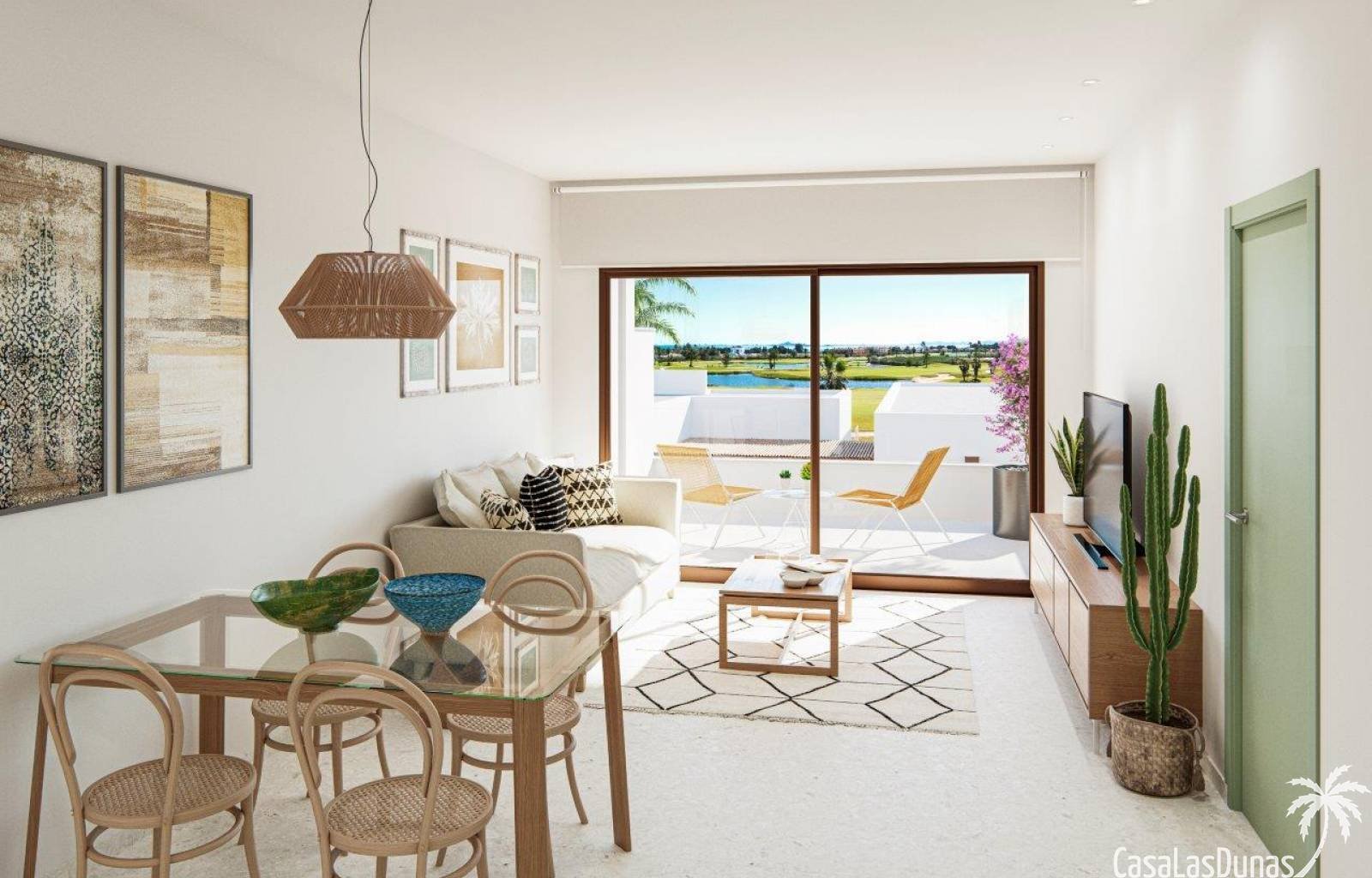 Direkt am Golfplatz und nicht weit vom schönen Mar Menor entfernt entsteht dieses Projekt, bei dem 2 Wohnblöcke und 9 Einfamilienhäuser zur Verfügung