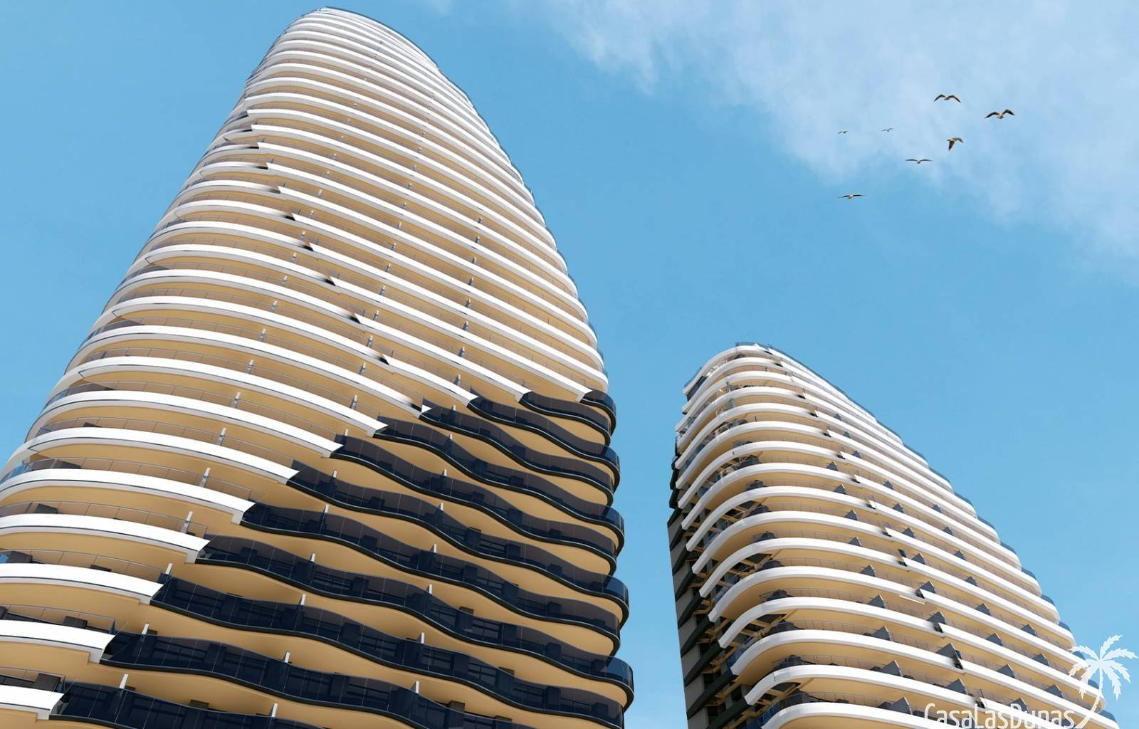 Benidorm:  Zwei fantastische Wohntürme am Poniente-Strand in Benidorm mit unglaublichem Meerblick. Apartments mit 1,2,3 und 4 Schlafzimmern. Es gibt viele Gemei 