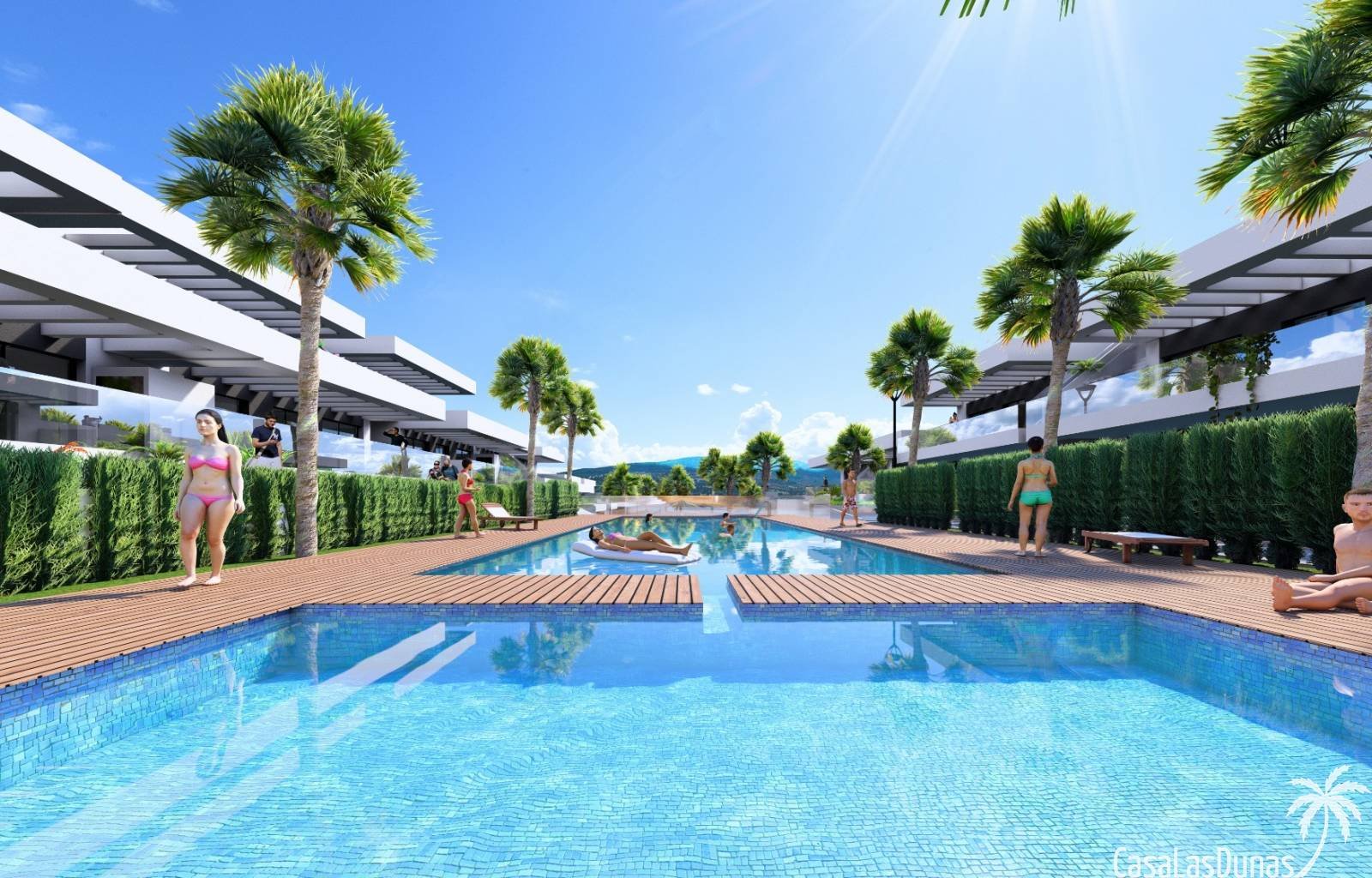 Algorfa:  Wer träumt nicht davon? Wachen Sie in Ihrem eigenen modernen spanischen Apartment auf, öffnen Sie die Terrassenschiebetür, setzen Sie sich in Ihren E 