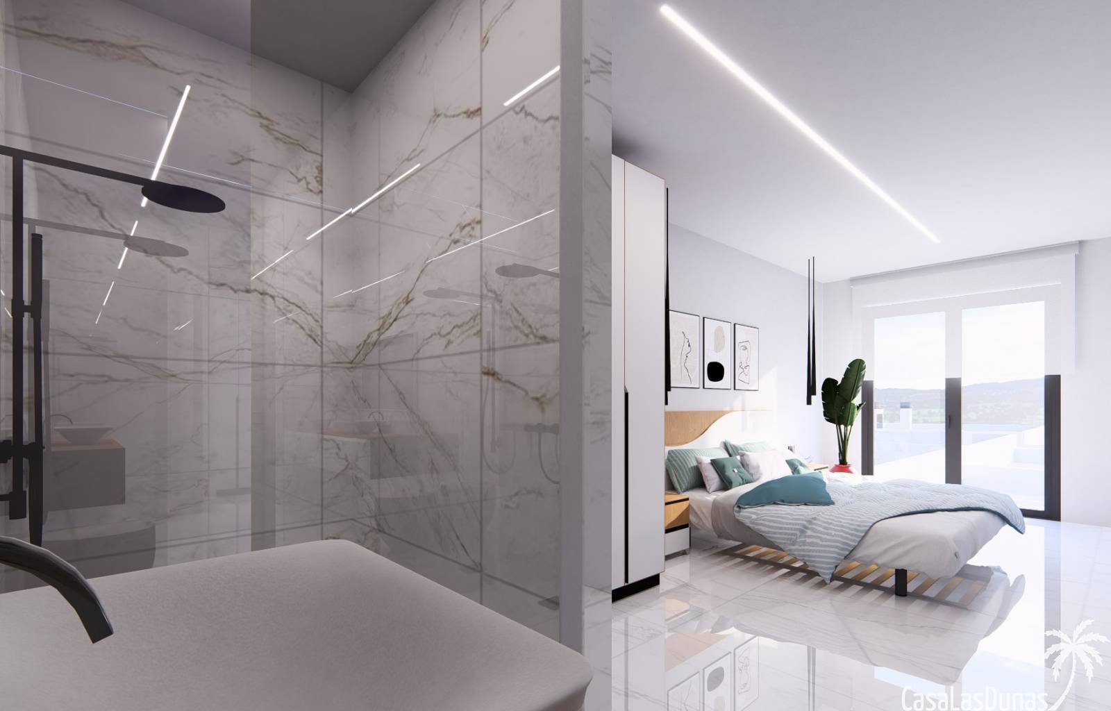 Wer träumt nicht davon? Wachen Sie in Ihrem eigenen modernen spanischen Apartment auf, öffnen Sie die Terrassenschiebetür, setzen Sie sich in Ihren E