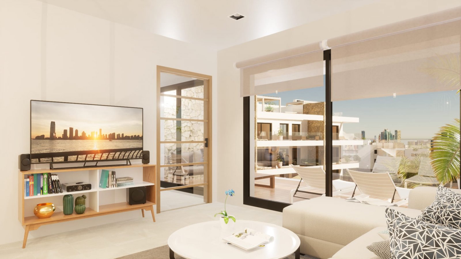 In der charmanten Stadt Finestrat gelegen, bietet dieses Wohnresort eine Auswahl von 24 Wohnungen mit Meerblick, verteilt auf Apartments, Erdgeschoss