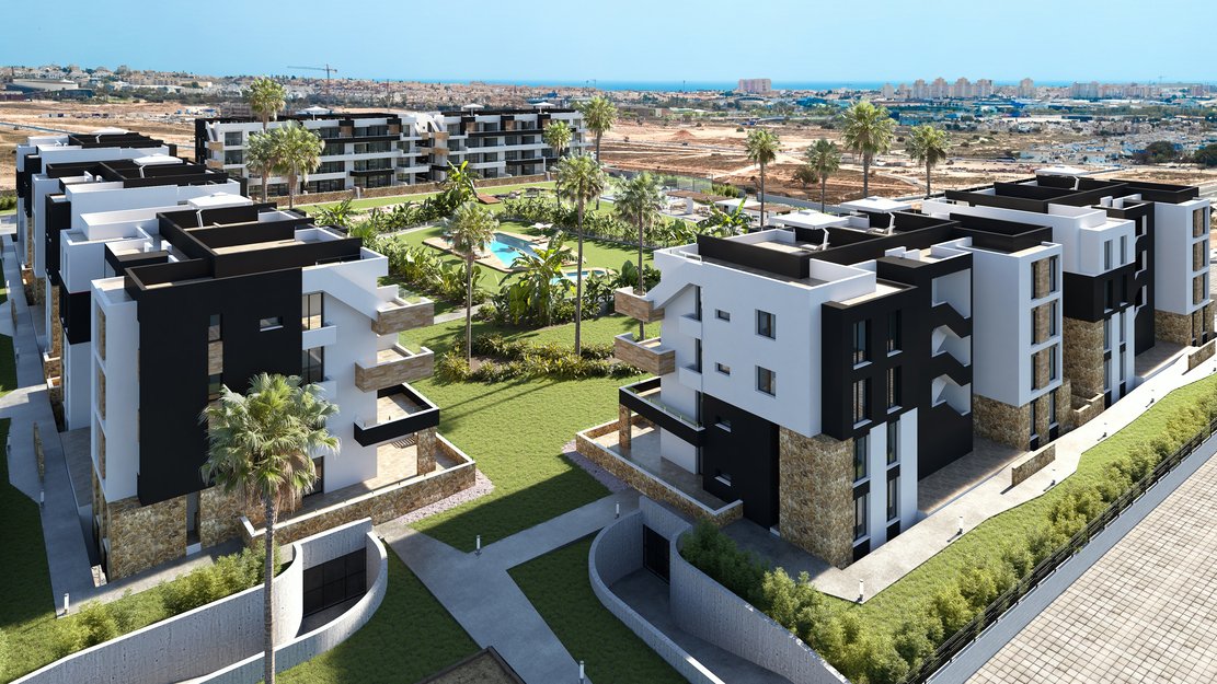 Torrevieja:  In der schönen Stadt Torrevieja gelegen, bietet diese Wohnanlage eine Auswahl von 80 Immobilien, darunter Apartments, Erdgeschosswohnungen und Penthä 