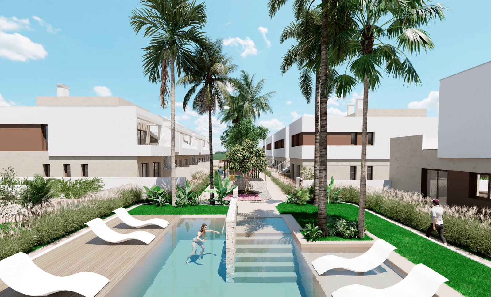 Im charmanten Ort Los Alcázares gelegen, bieten diese Bungalows eine einzigartige Gelegenheit, das Leben in Meeresnähe zu genießen. Jeder Bungalow is