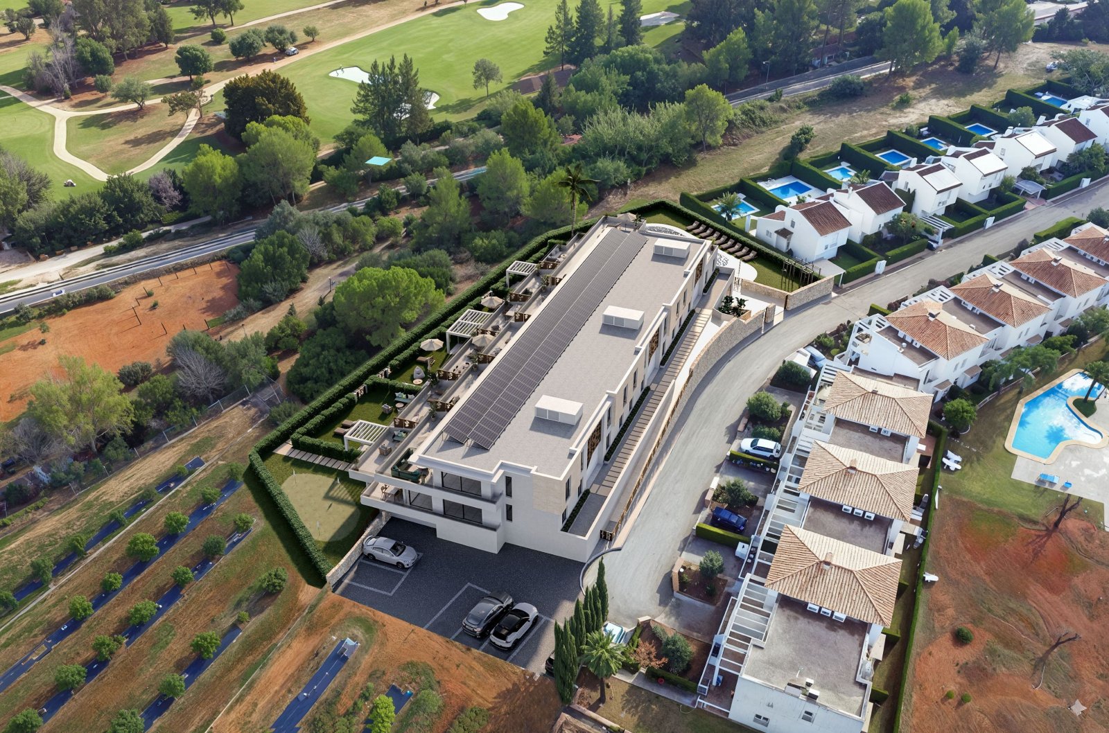 In der prestigeträchtigen Gegend von La Sella gelegen, bietet dieser Wohnkomplex eine exklusive Auswahl an Immobilien, darunter Apartments und Erdges