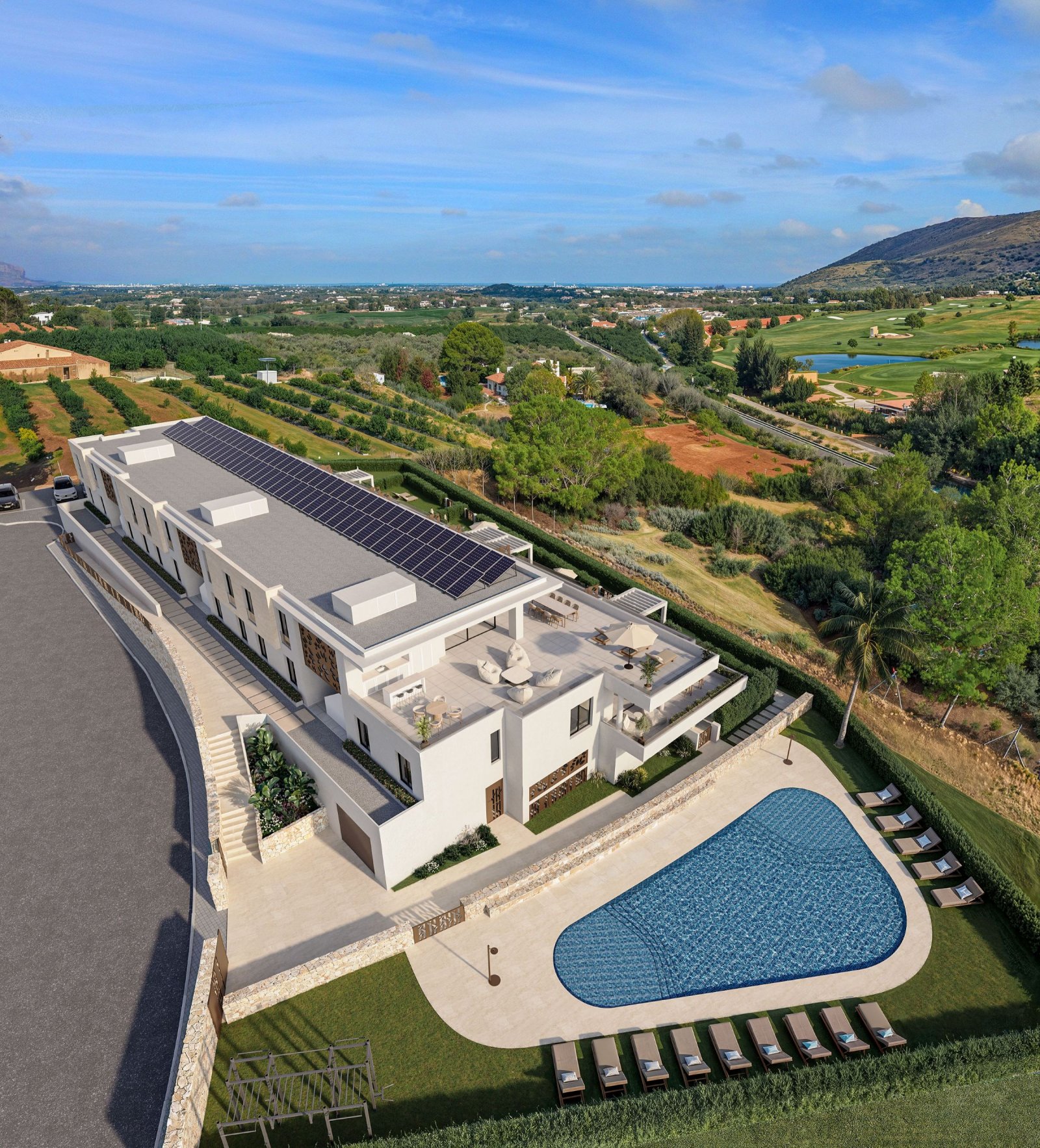 In der prestigeträchtigen Gegend von La Sella gelegen, bietet dieser Wohnkomplex eine exklusive Auswahl an Immobilien, darunter Apartments und Erdges