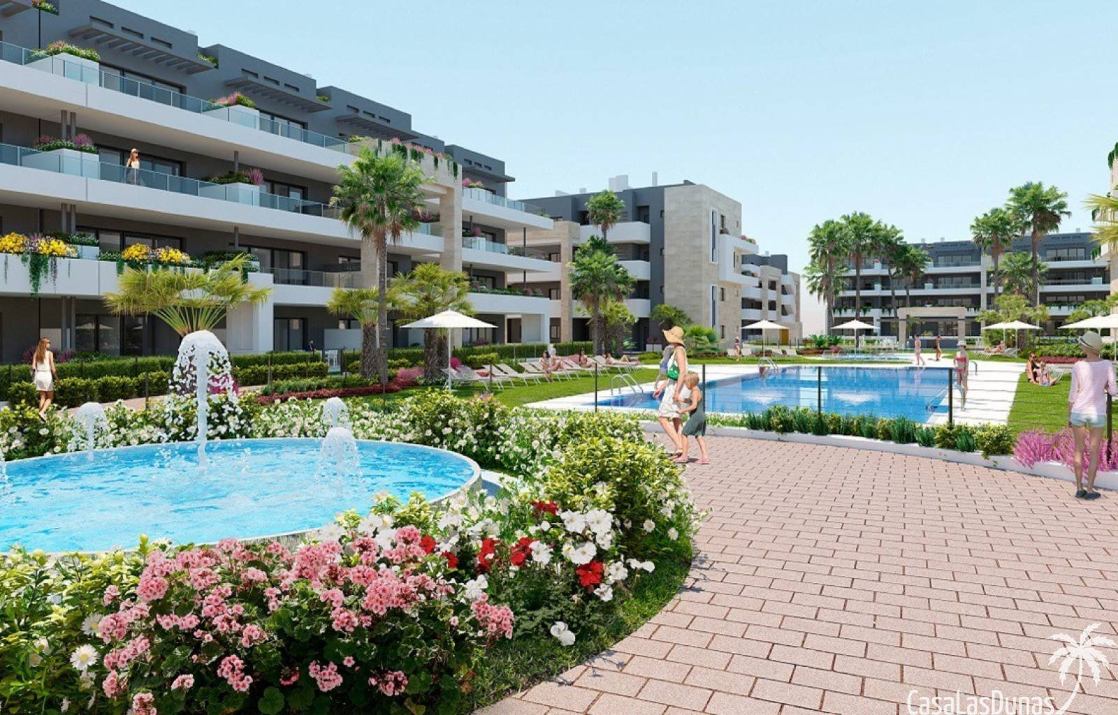 Dieses prächtige Neubauprojekt befindet sich in Orihuela Costa, alle Annehmlichkeiten sind zu Fuß erreichbar. Das Projekt besteht aus 2- und 3-Zimmer