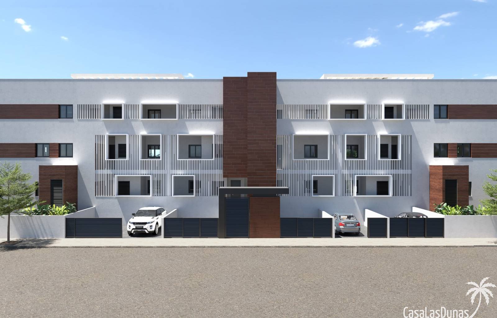 Dieser prächtige Komplex liegt nur 50 Meter von einem der schönsten Strände des Mittelmeers, dem Strand Las Higuericas, in Torre de la Horadada entfe