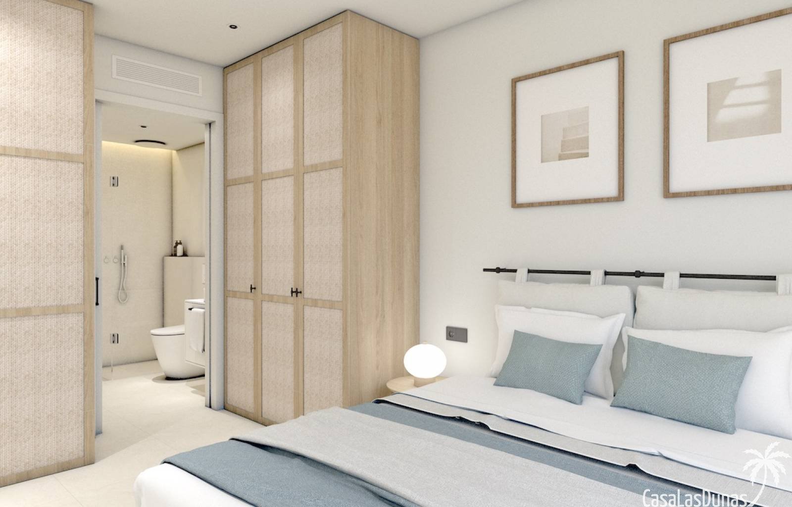 Im Erdgeschoss befinden sich 2 weitere Wohnungen mit Terrasse, großem Garten und privatem Pool. Diese Apartments verfügen außerdem über 3 Schlafzimme