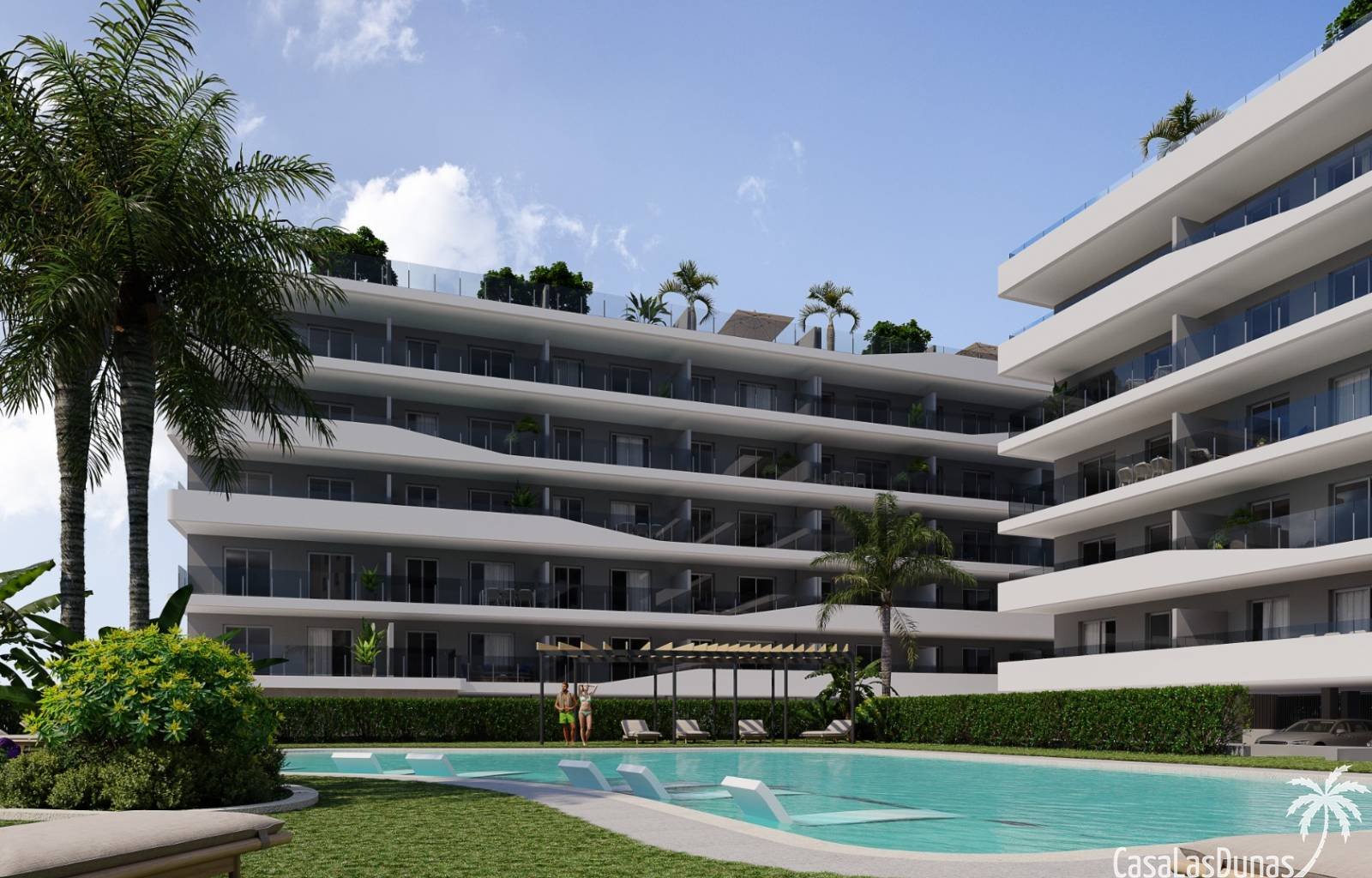 Nur einen Steinwurf von der wunderschönen Playa Elisa in Santa Pola entfernt, am Rande des Dorfes mit Blick nach Süden, finden wir diesen neuen Kompl