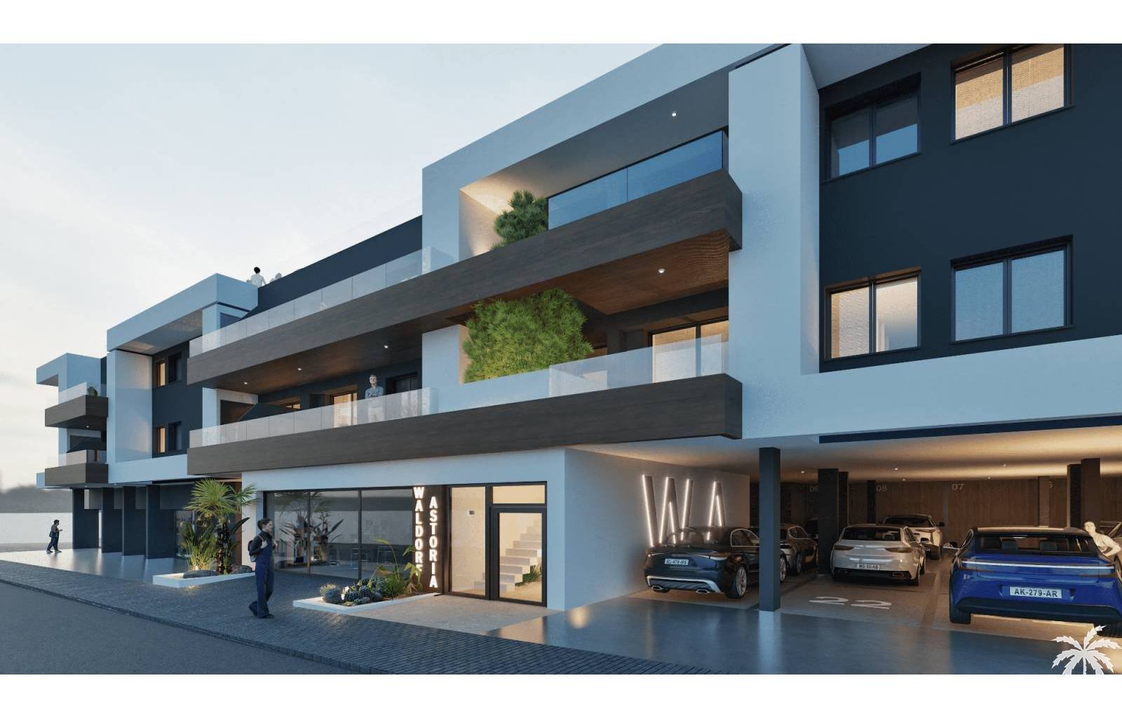 Im sonnigen Benijofar an der Costa Blanca im Süden ist ein wunderschönes neues Bauprojekt im Gange. Die Häuser liegen neben einem kleinen Stadtpark u