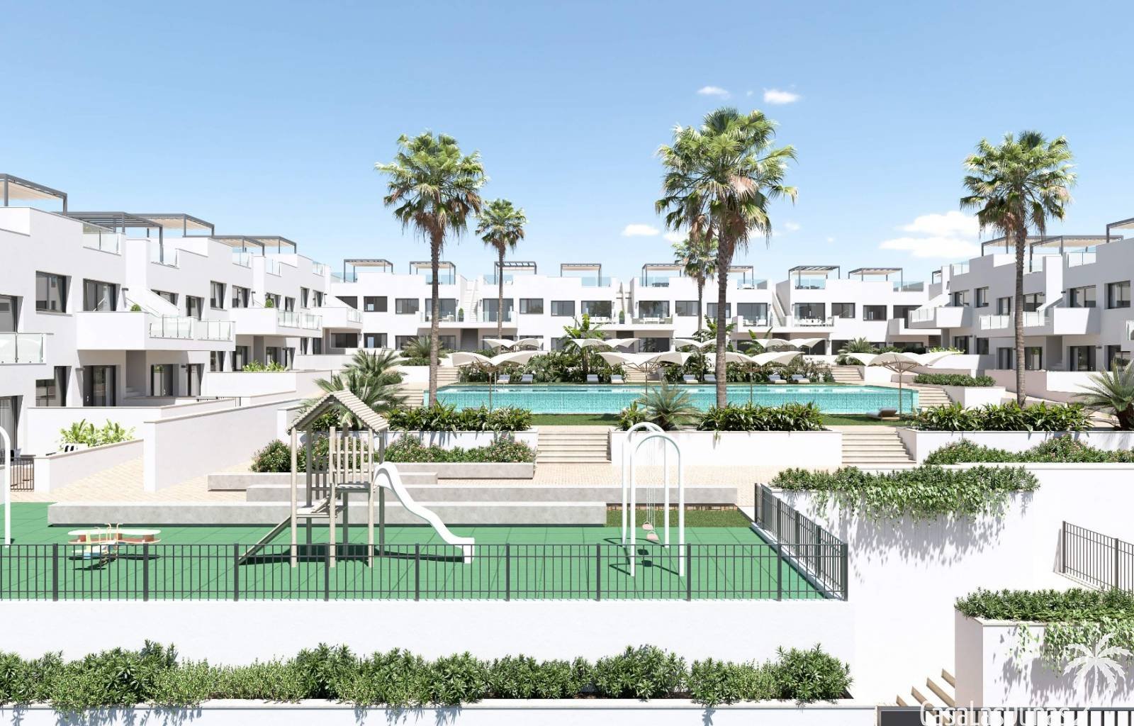 In atemberaubender Lage in der sonnigen Stadt Torrevieja entsteht ein neues Luxusbauprojekt. Die Häuser liegen in der Nähe des einzigartigen rosa Sal