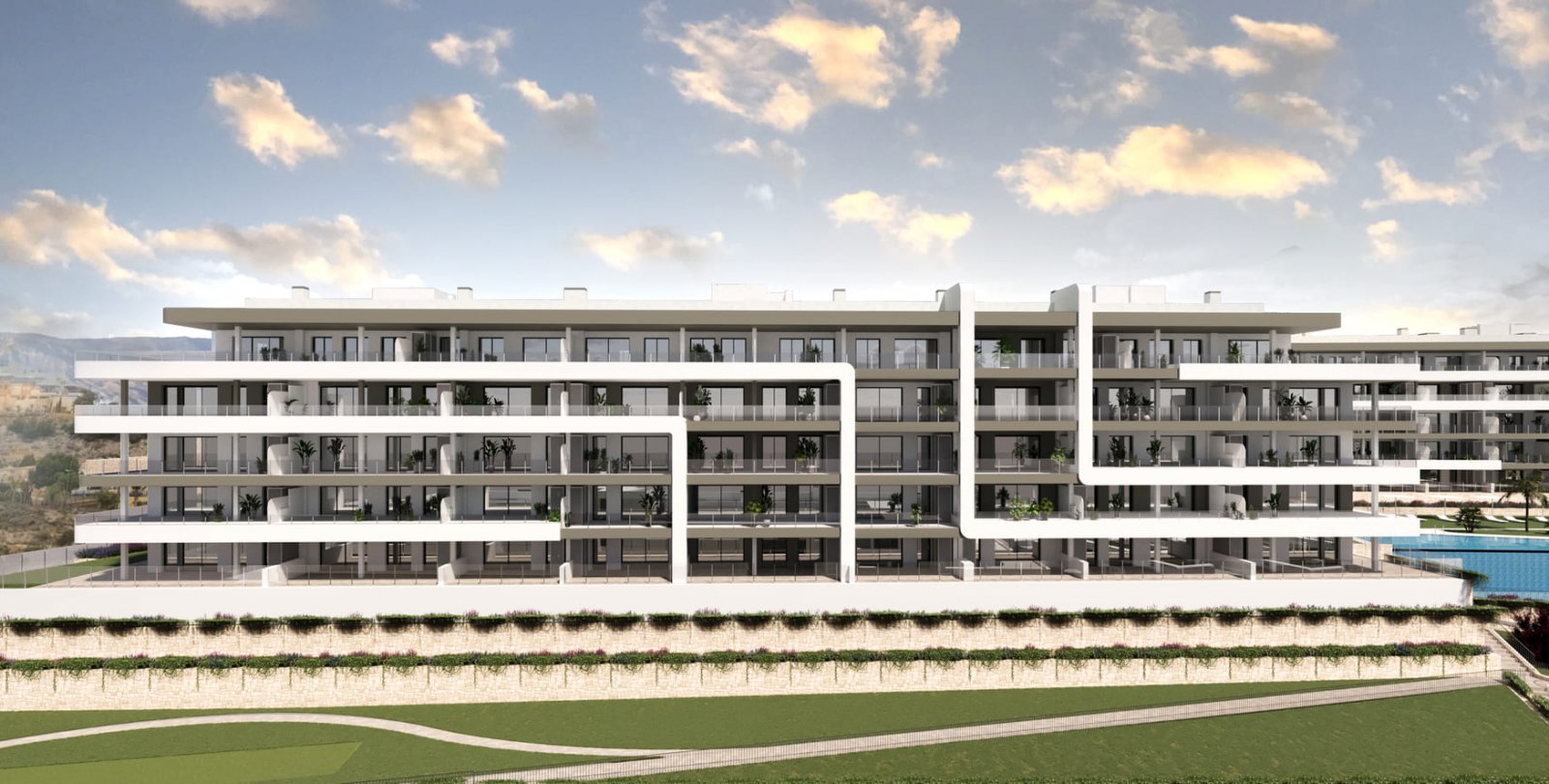 In der charmanten Stadt Mutxamel gelegen, bietet dieses Wohnresort eine privilegierte Umgebung mit Meerblick. Es besteht aus 59 Einheiten, und zukünf