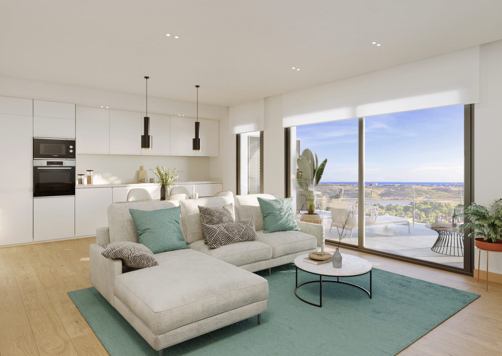 In der charmanten Stadt Mutxamel gelegen, bietet dieses Wohnresort eine privilegierte Umgebung mit Meerblick. Es besteht aus 59 Einheiten, und zukünf